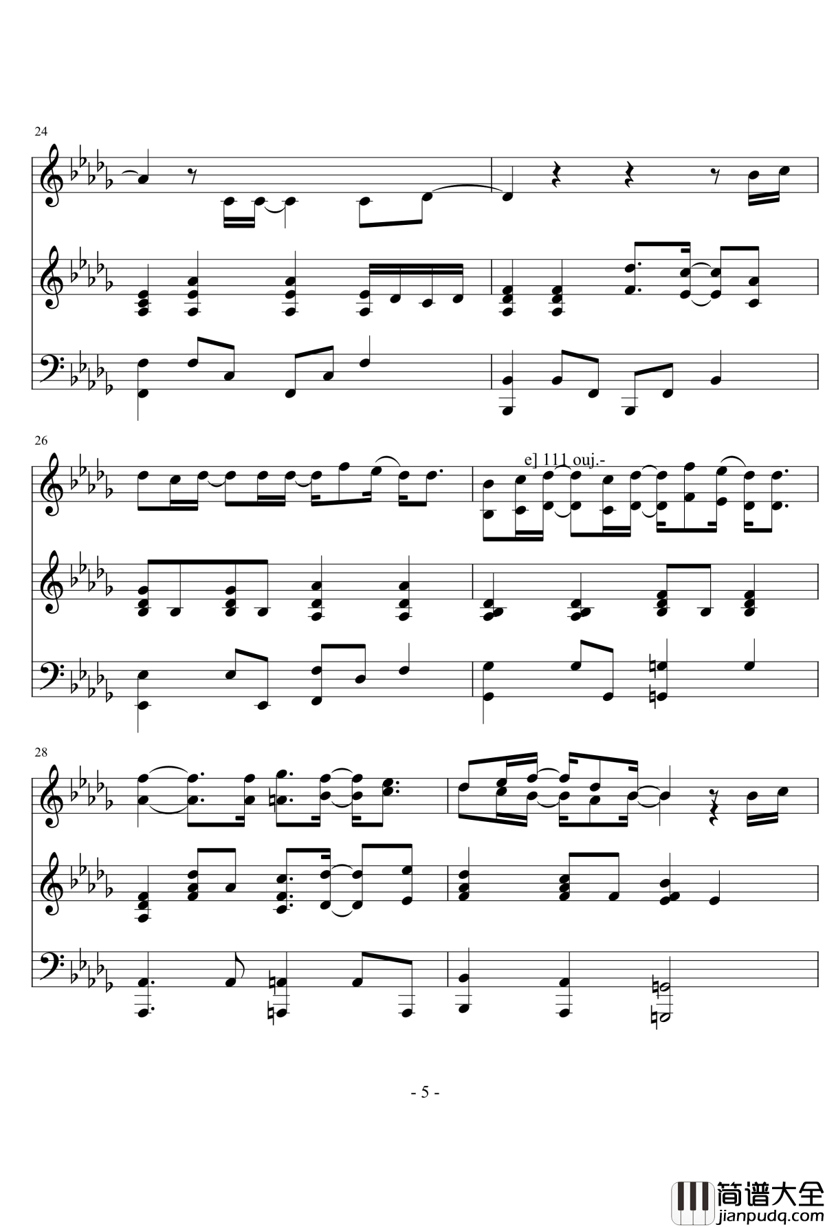 没有你的我钢琴谱_w两个世界_ost_余恩