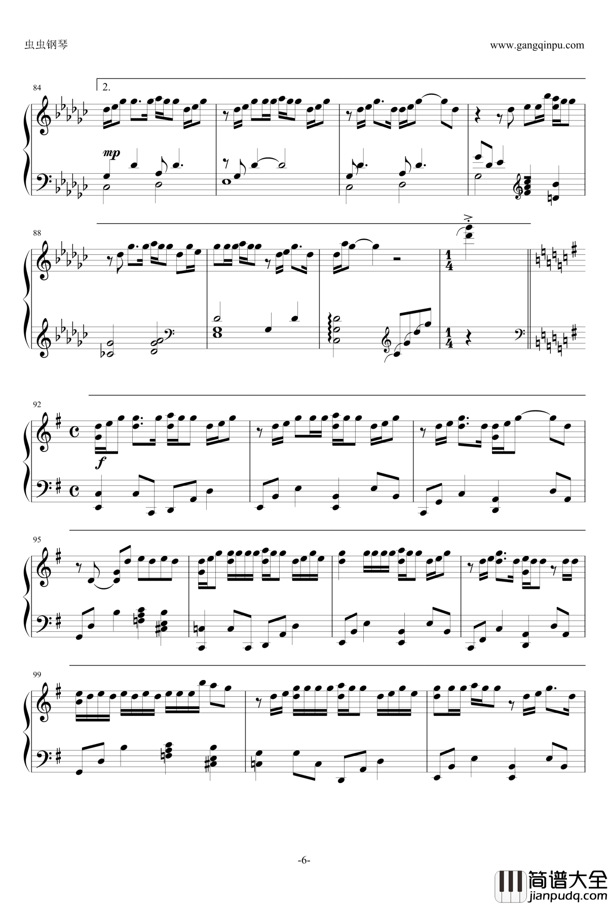 你的名字片尾曲_なんでもないや钢琴谱_你的名字