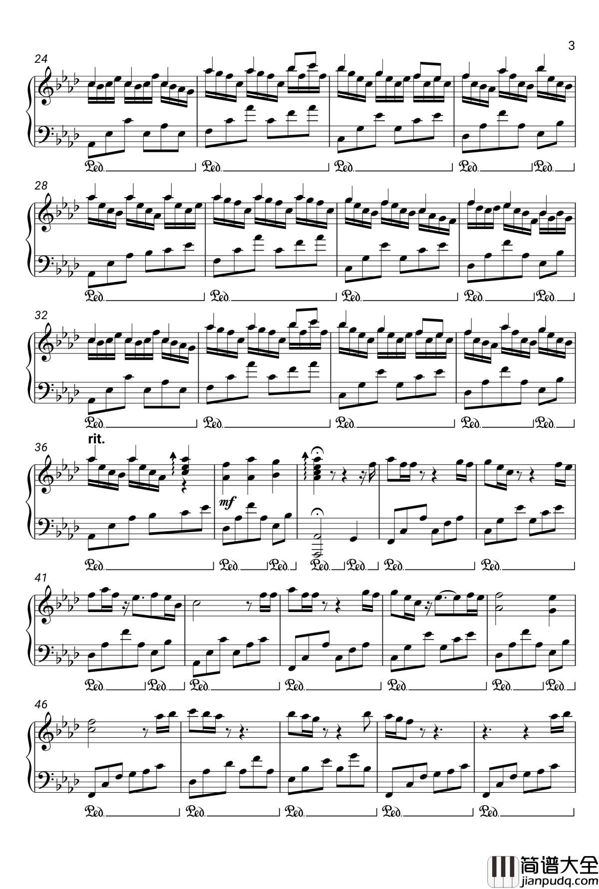 Forget钢琴谱_尉迟包包