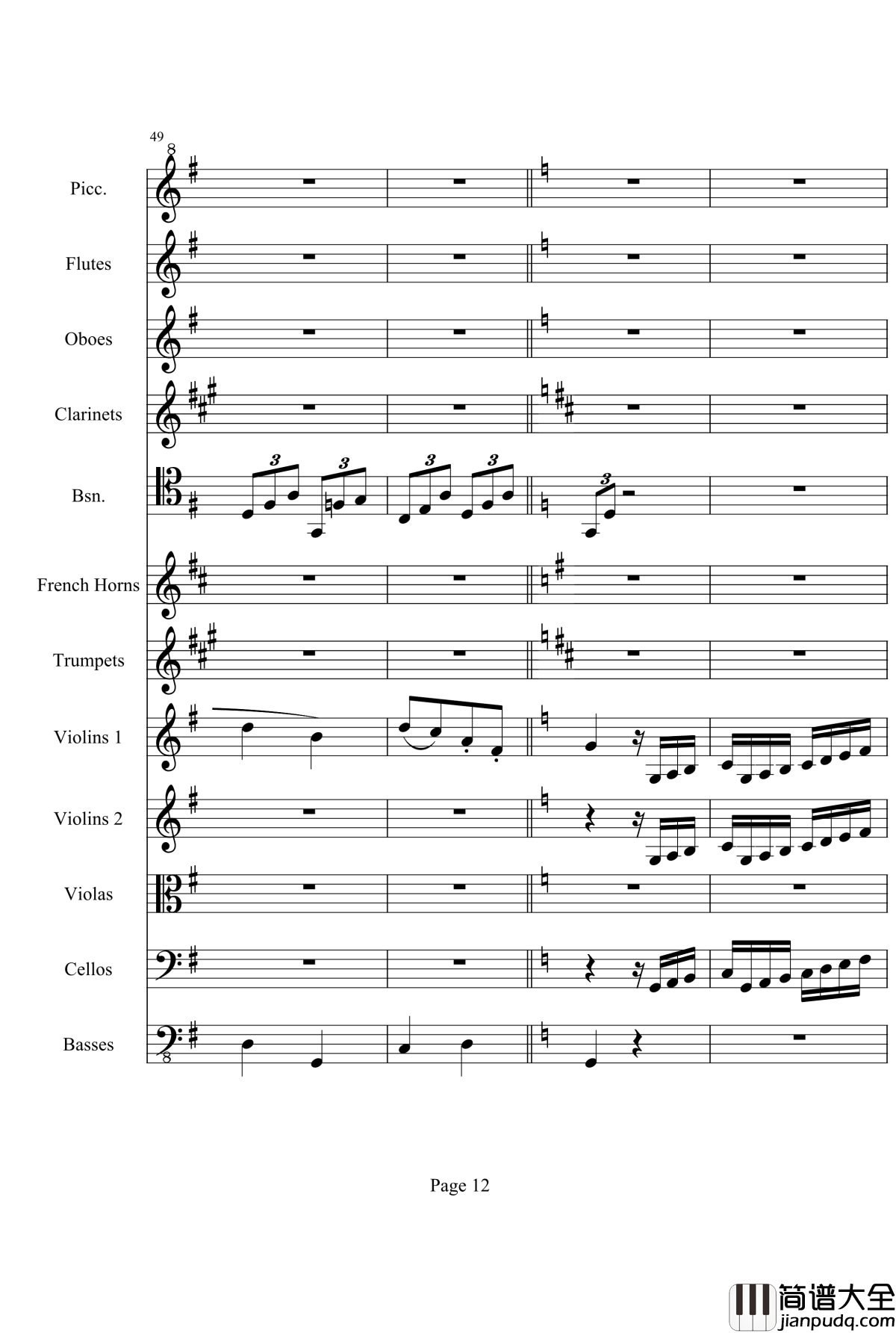 奏鸣曲之交响钢琴谱_第25首_Ⅲ_贝多芬_beethoven