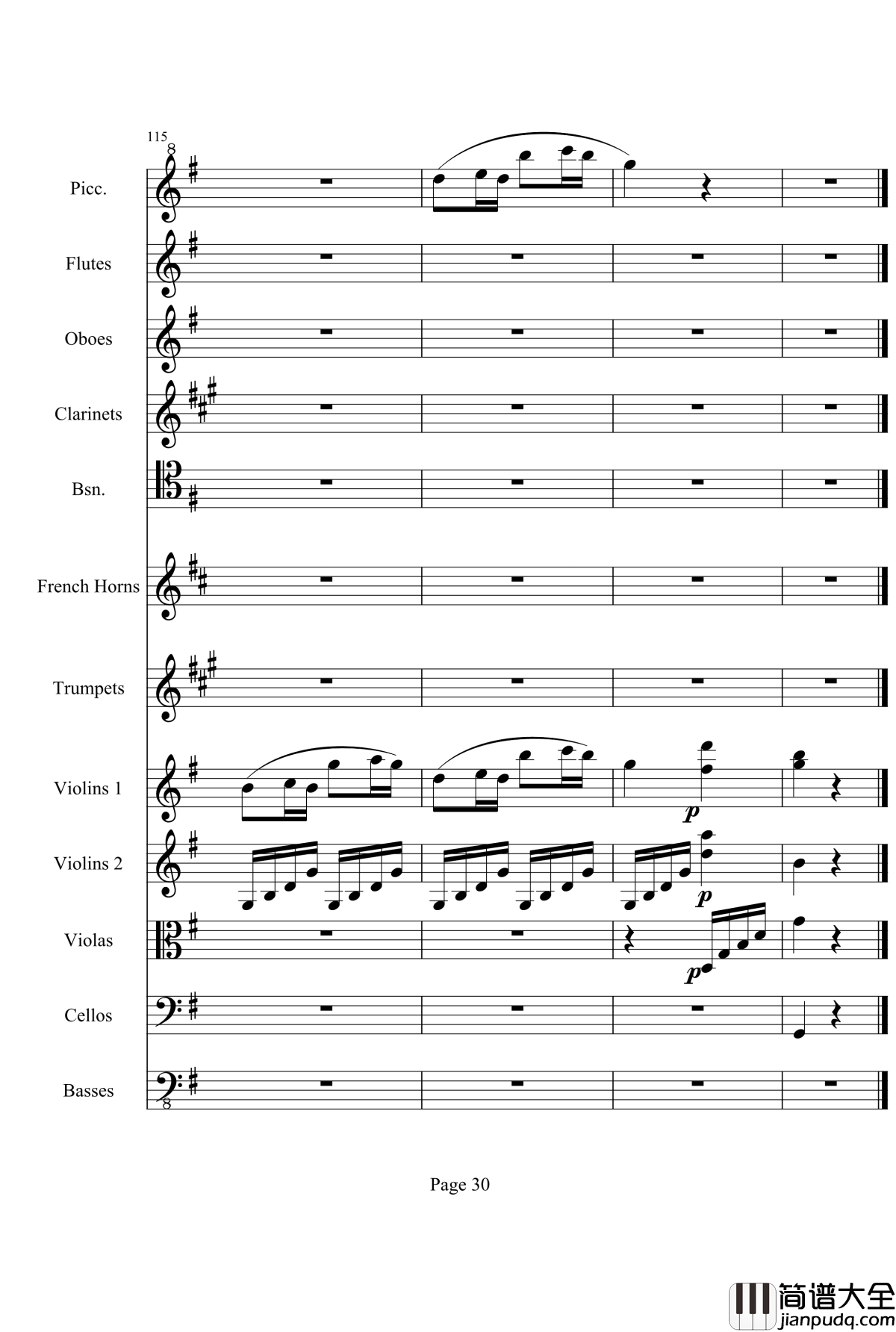奏鸣曲之交响钢琴谱_第25首_Ⅲ_贝多芬_beethoven
