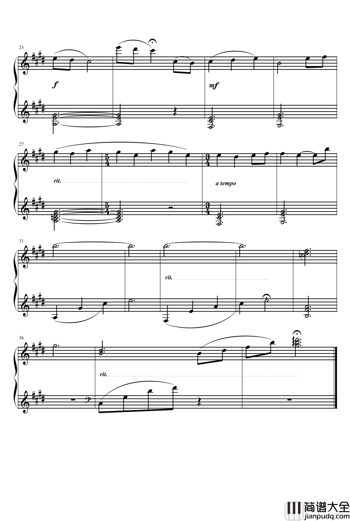 随想1钢琴谱_a71235