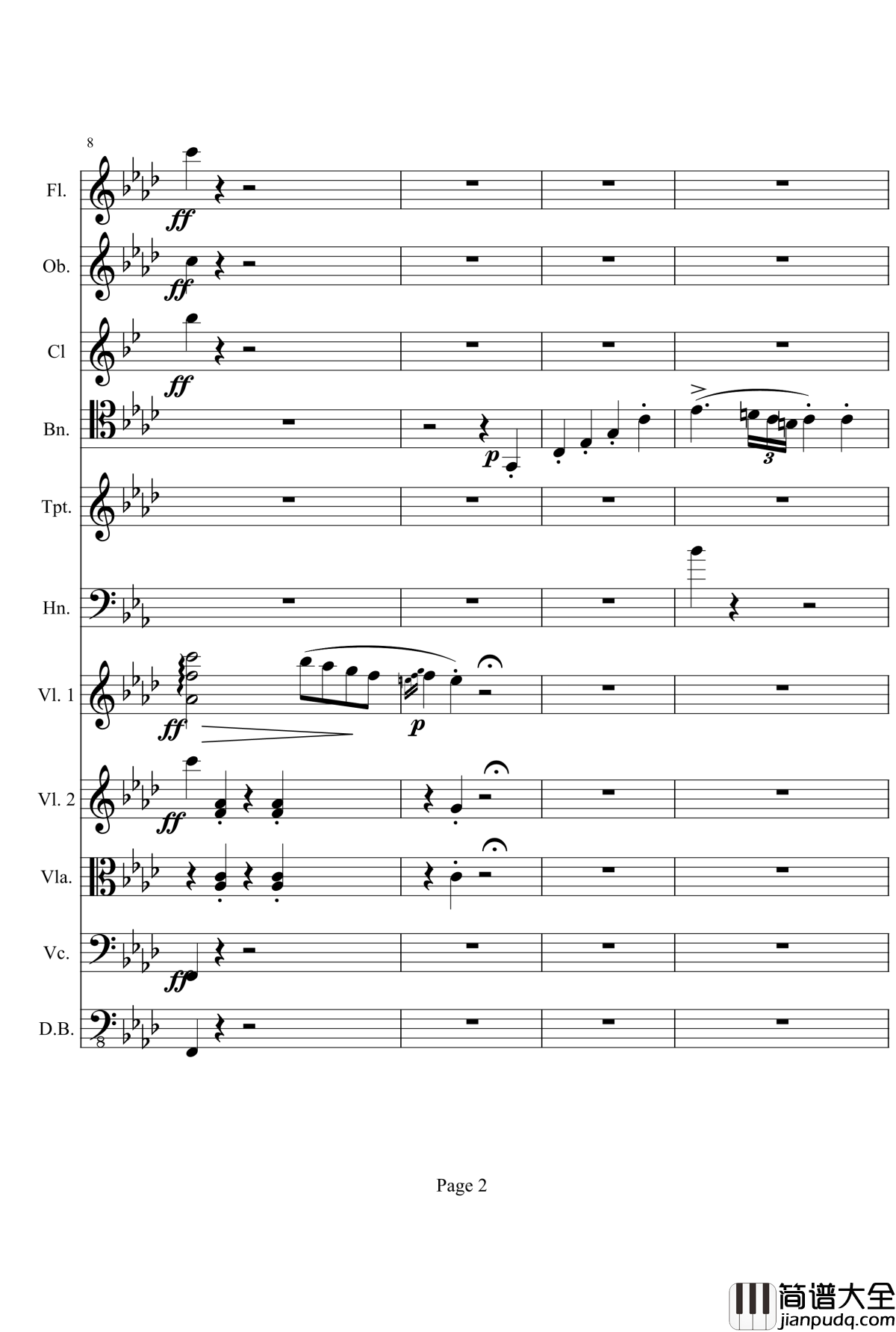 奏鸣曲之交响钢琴谱_第1首_Ⅰ_贝多芬_beethoven