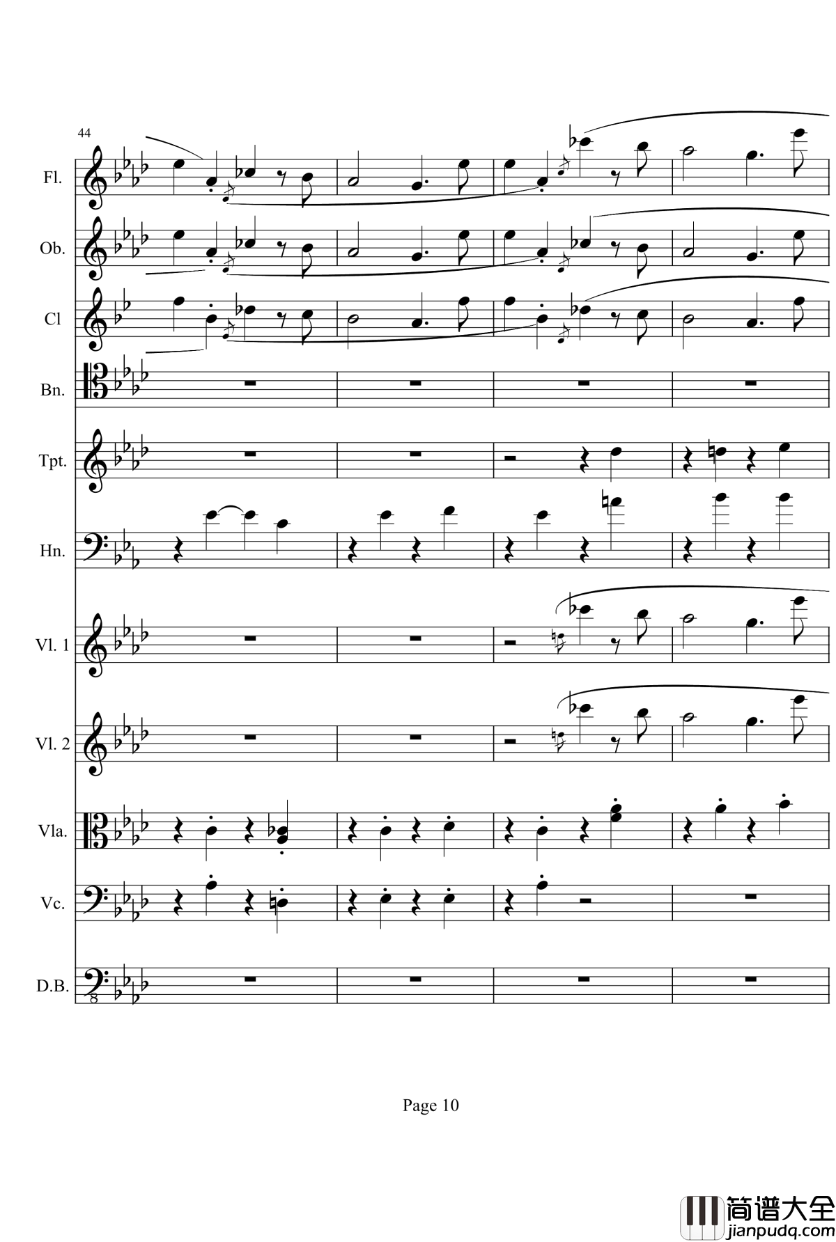 奏鸣曲之交响钢琴谱_第1首_Ⅰ_贝多芬_beethoven