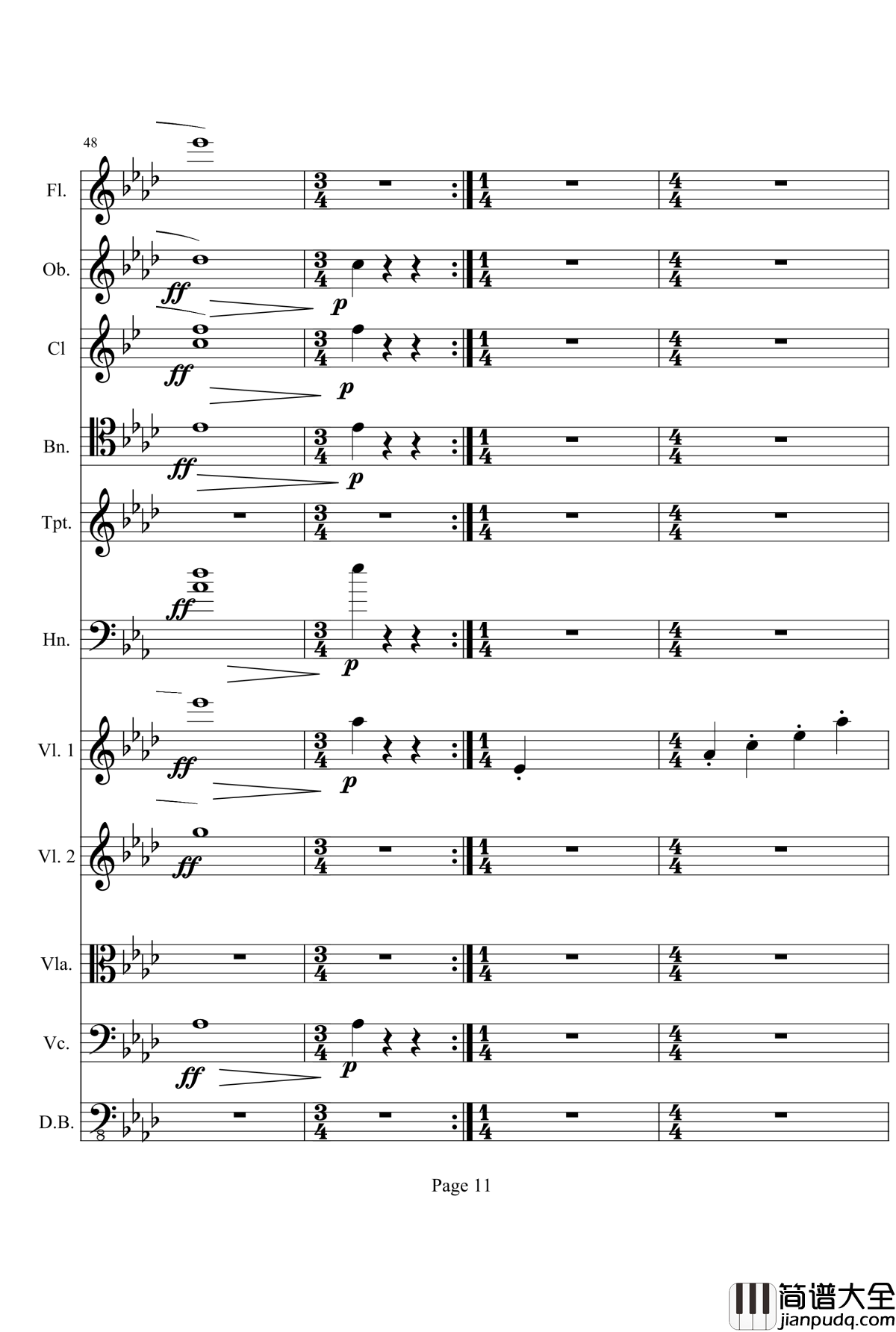 奏鸣曲之交响钢琴谱_第1首_Ⅰ_贝多芬_beethoven