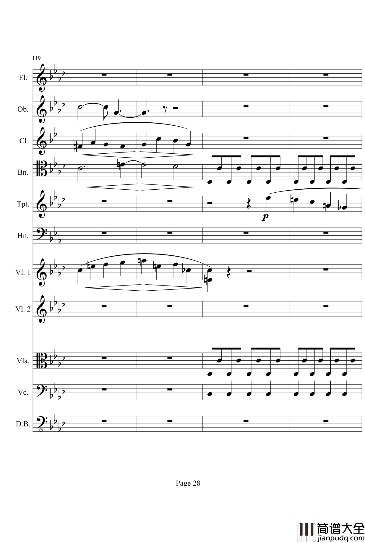 奏鸣曲之交响钢琴谱_第1首_Ⅰ_贝多芬_beethoven