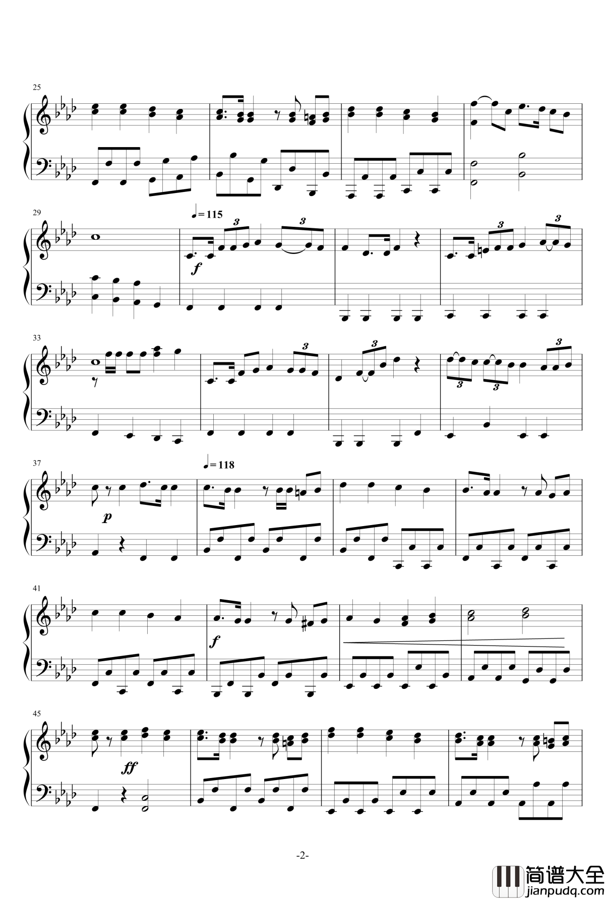 军队是我家钢琴谱_世界名曲