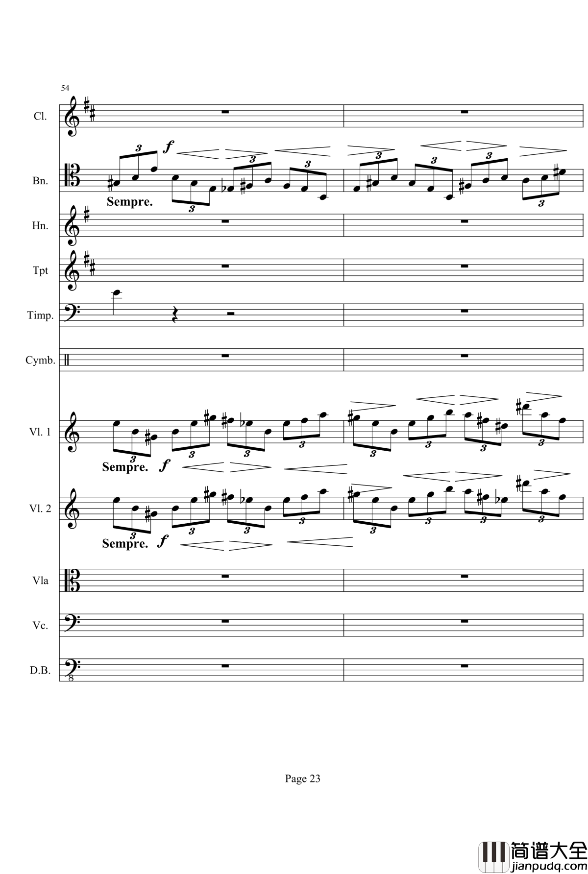 奏鸣曲之交响钢琴谱_第21首_Ⅰ_贝多芬_beethoven