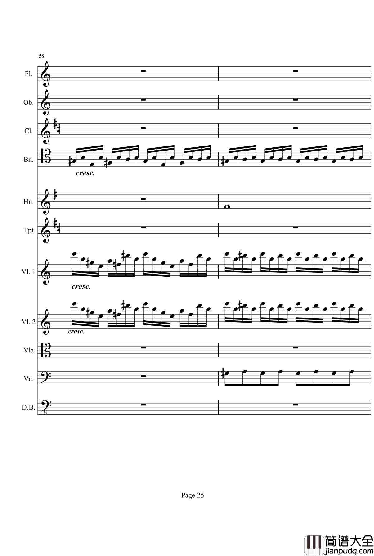 奏鸣曲之交响钢琴谱_第21首_Ⅰ_贝多芬_beethoven