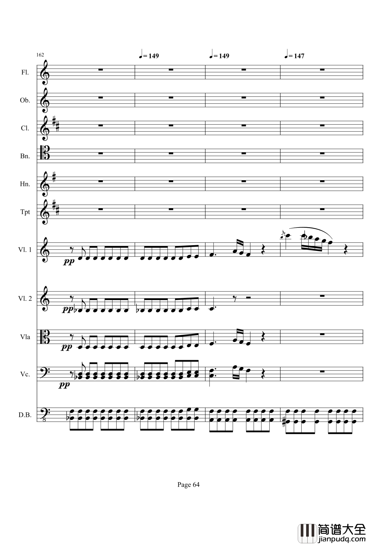 奏鸣曲之交响钢琴谱_第21首_Ⅰ_贝多芬_beethoven