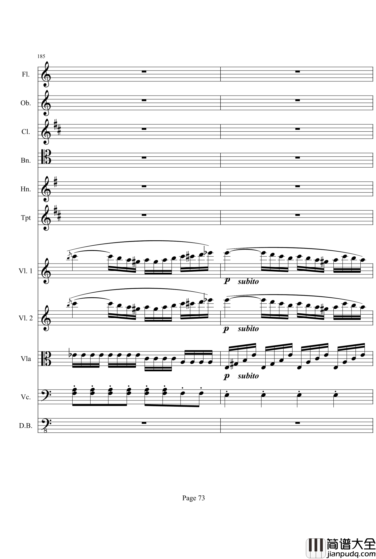 奏鸣曲之交响钢琴谱_第21首_Ⅰ_贝多芬_beethoven