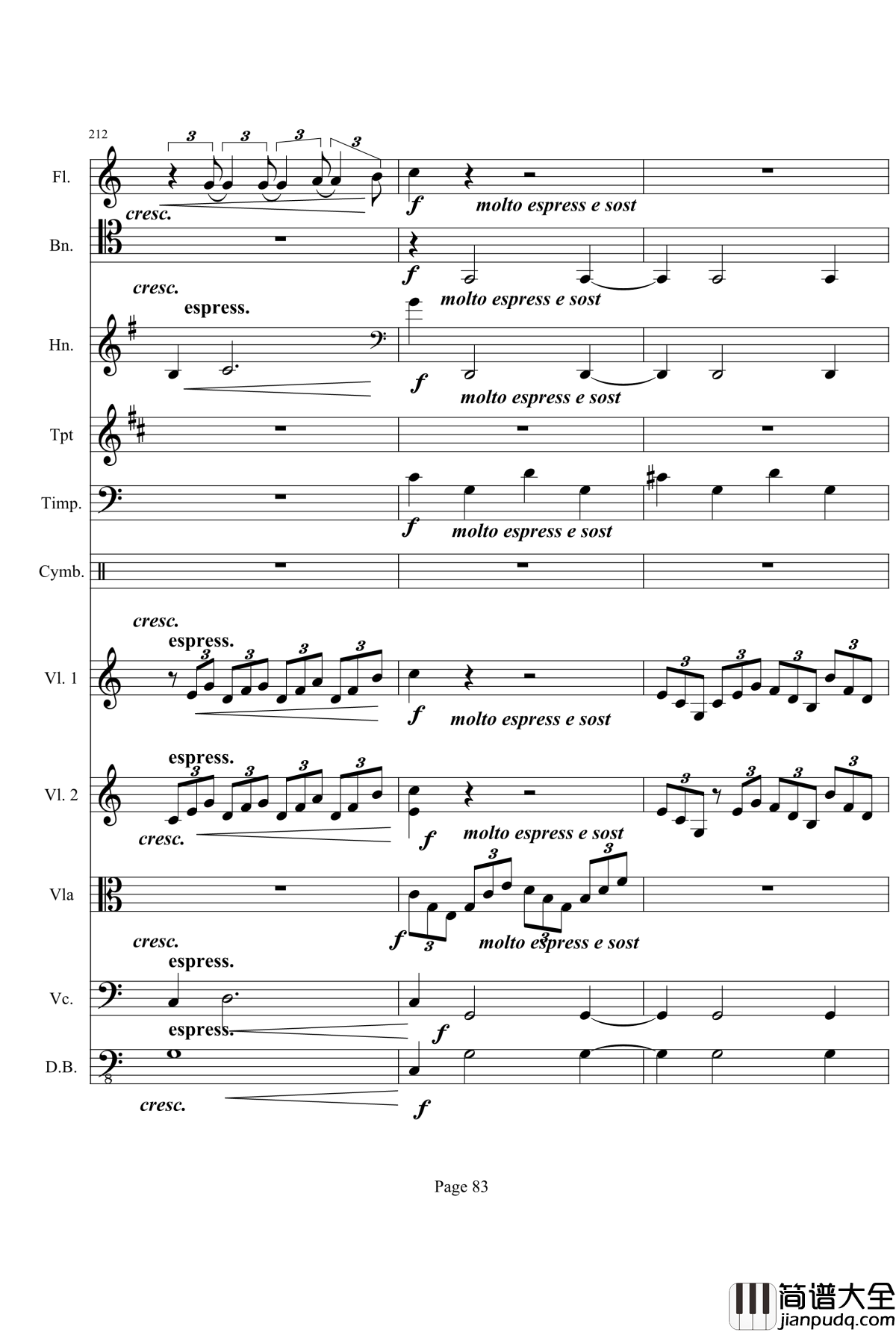 奏鸣曲之交响钢琴谱_第21首_Ⅰ_贝多芬_beethoven