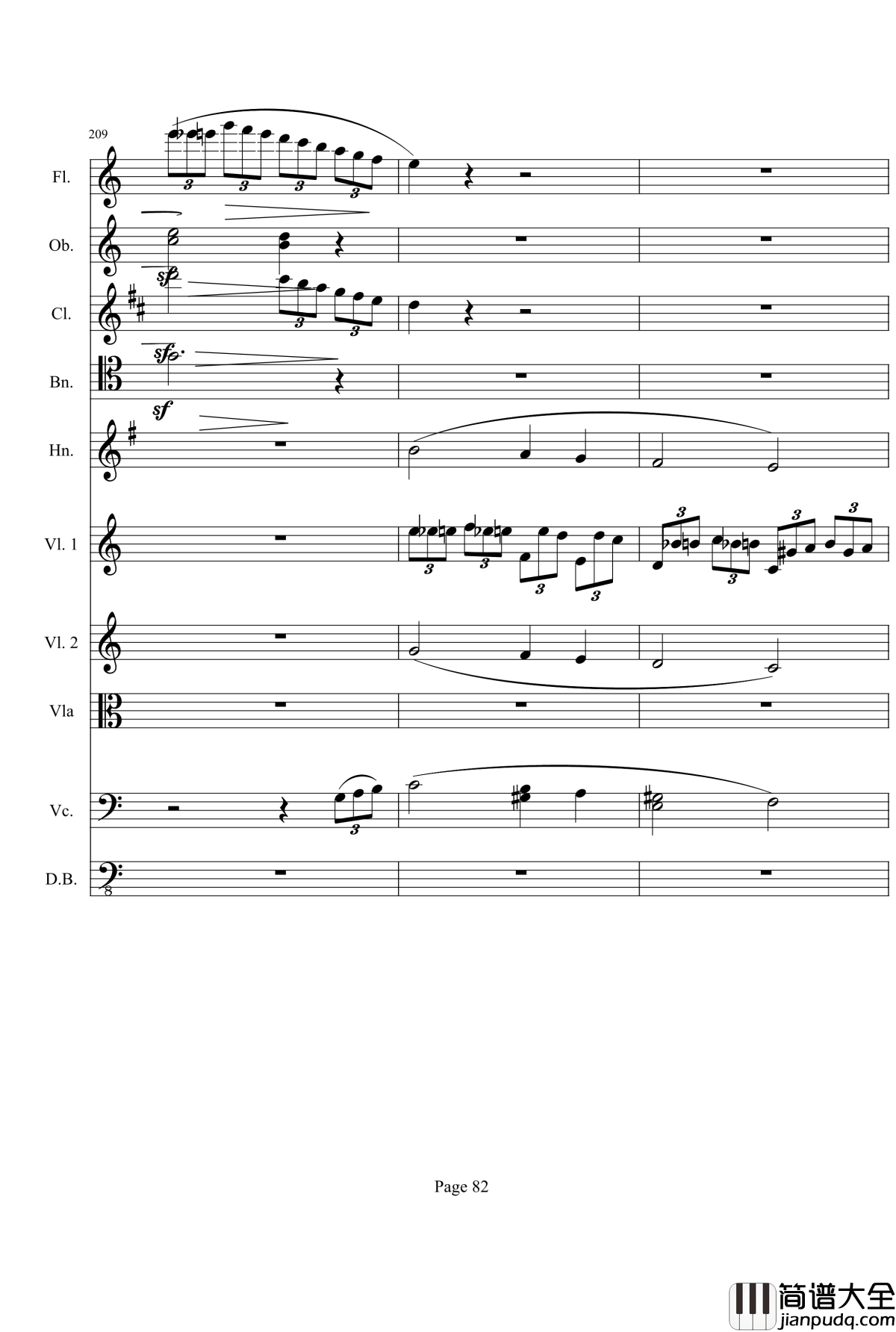 奏鸣曲之交响钢琴谱_第21首_Ⅰ_贝多芬_beethoven