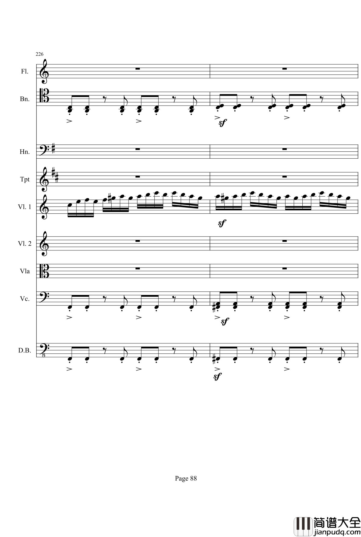 奏鸣曲之交响钢琴谱_第21首_Ⅰ_贝多芬_beethoven