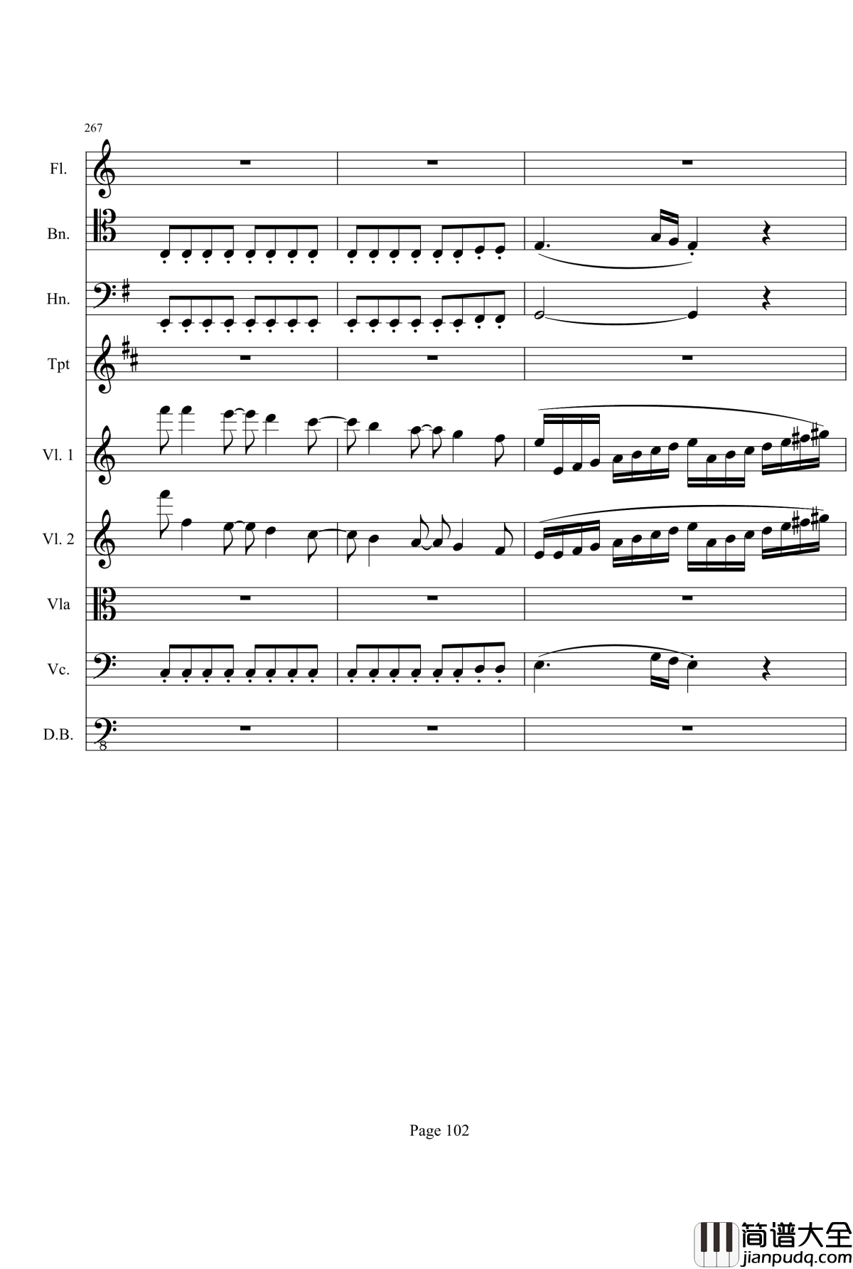 奏鸣曲之交响钢琴谱_第21首_Ⅰ_贝多芬_beethoven