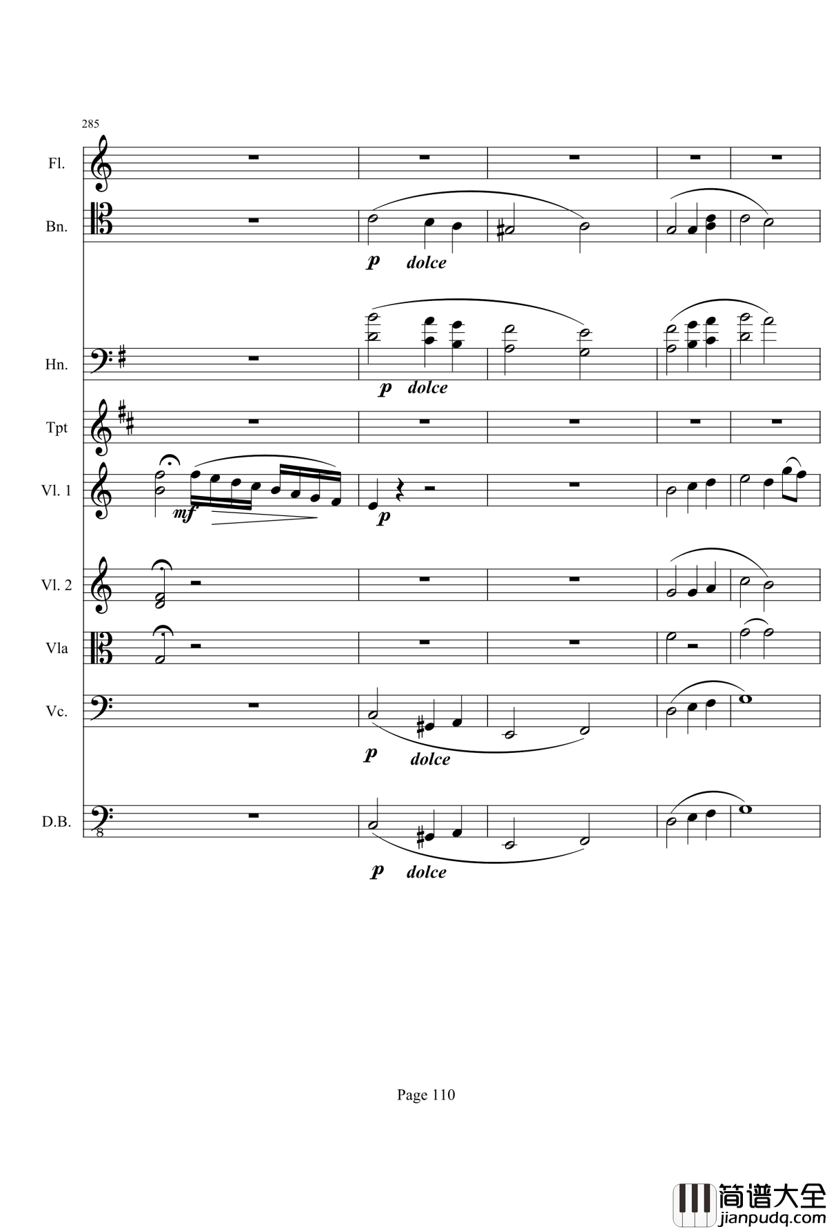 奏鸣曲之交响钢琴谱_第21首_Ⅰ_贝多芬_beethoven