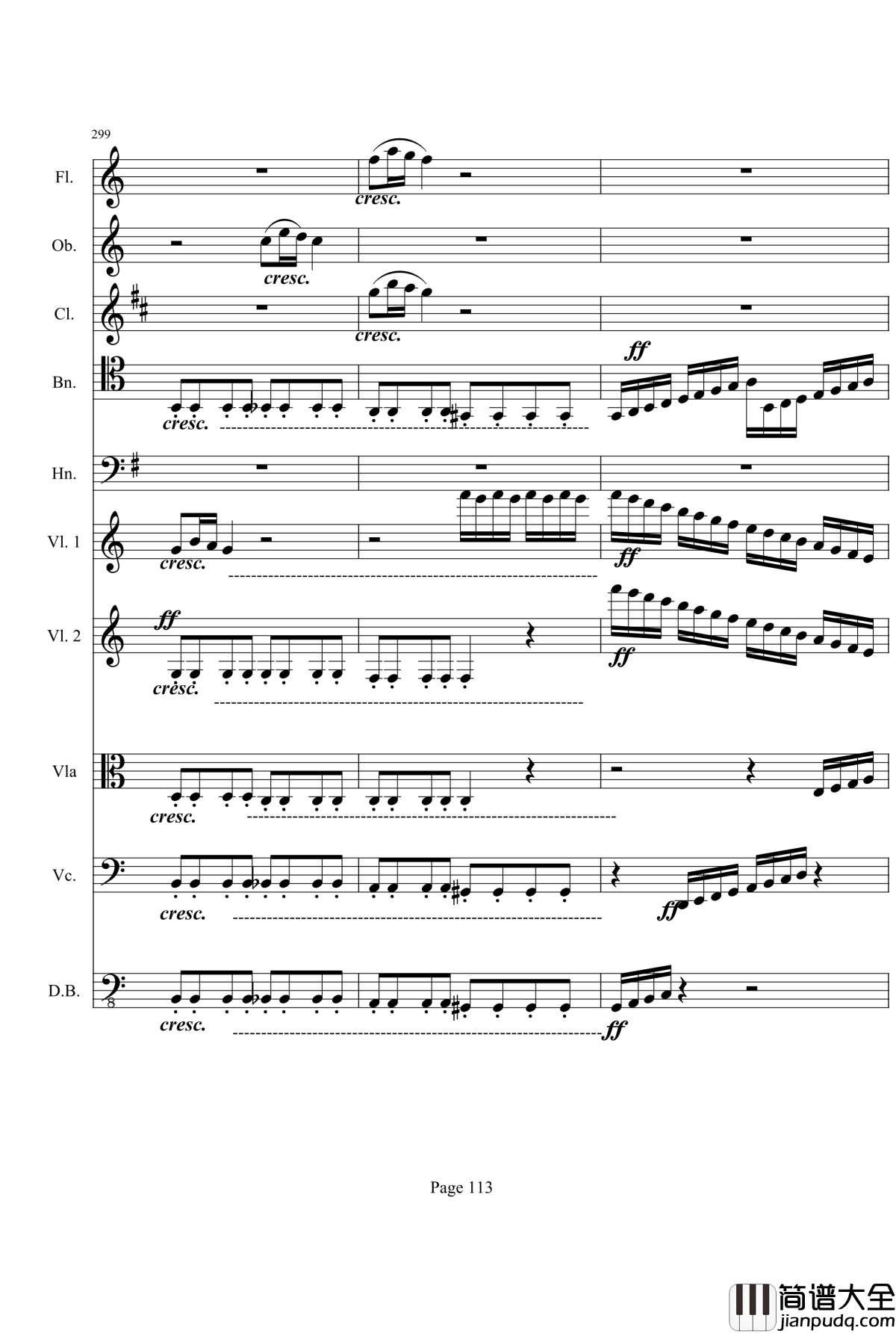 奏鸣曲之交响钢琴谱_第21首_Ⅰ_贝多芬_beethoven