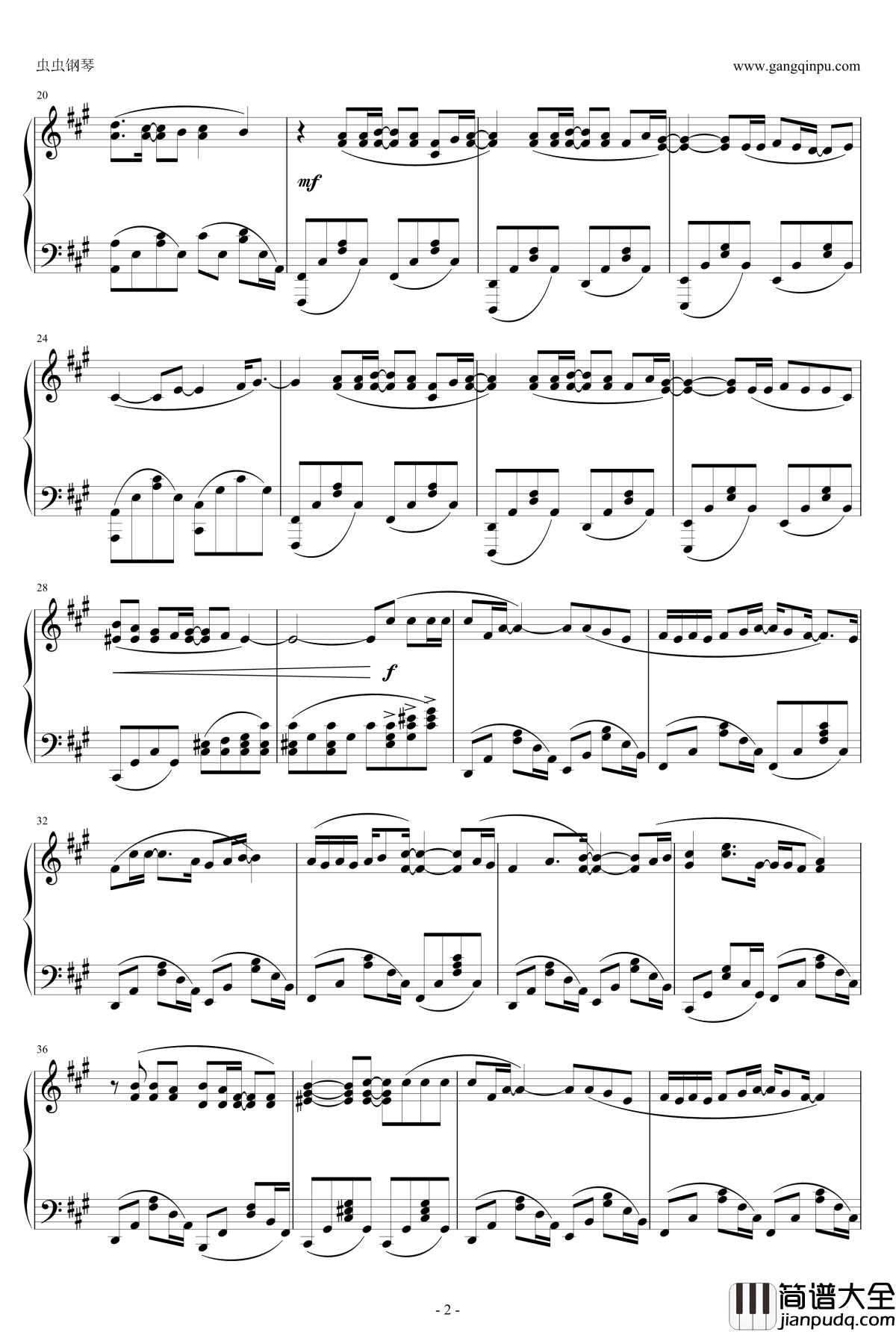 如既往的场所钢琴谱_命运石之门_剧场版ED