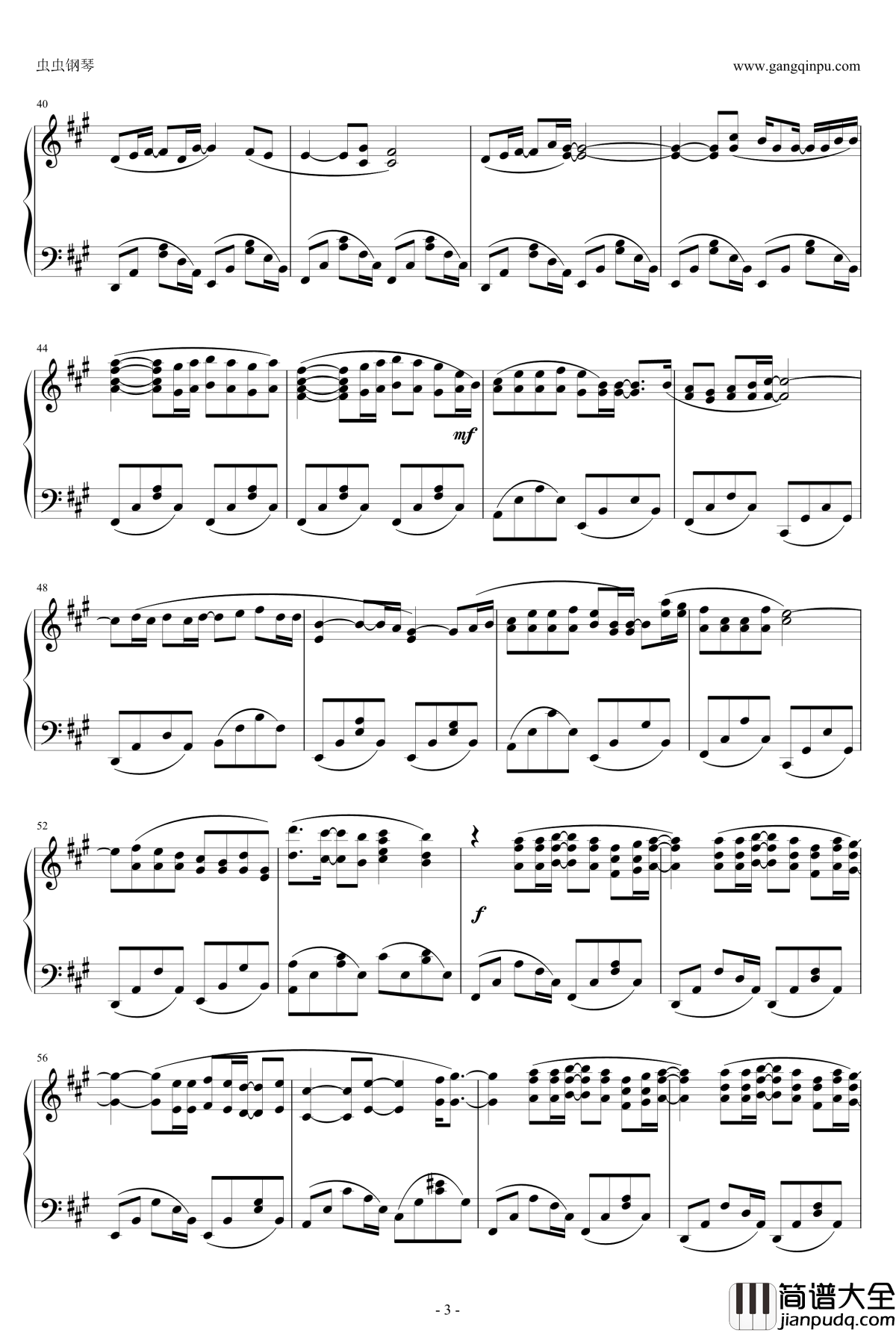 如既往的场所钢琴谱_命运石之门_剧场版ED