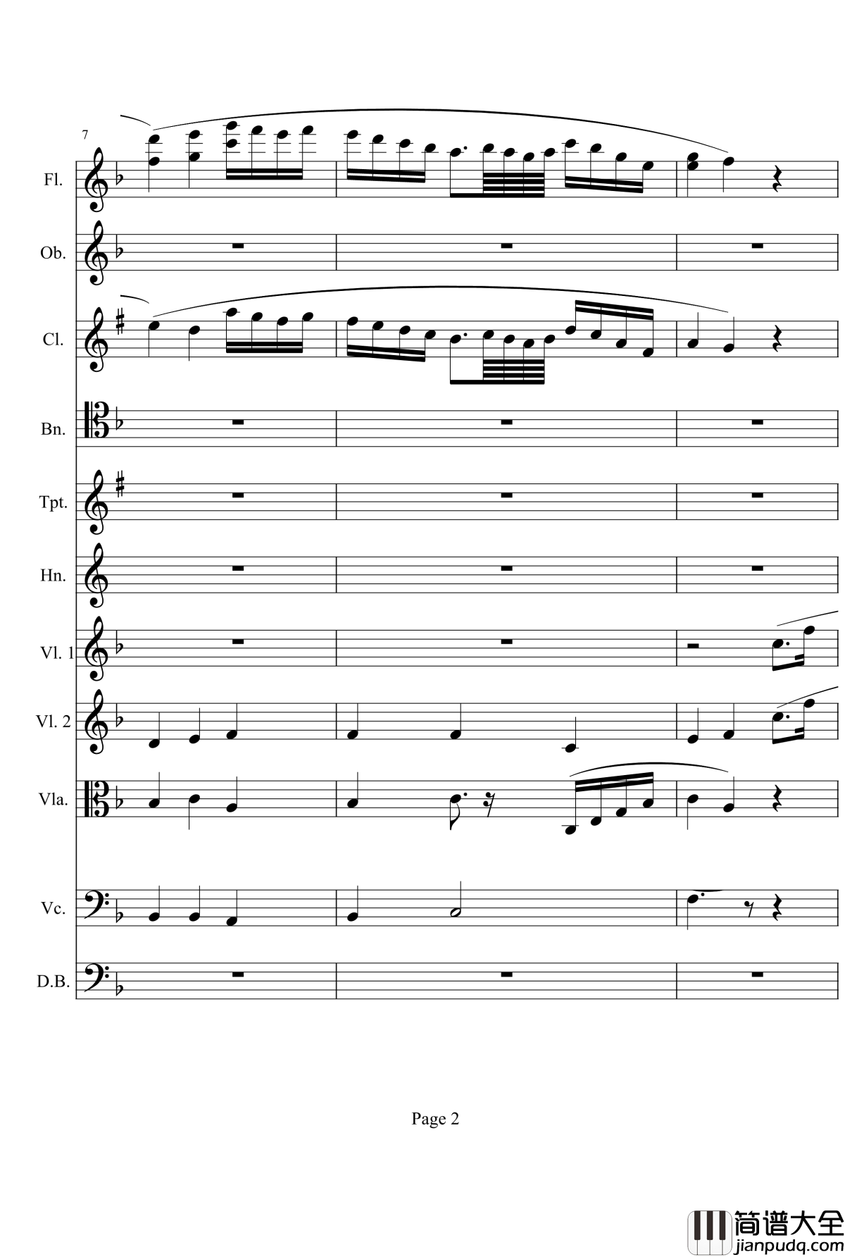 奏鸣曲之交响钢琴谱_第1首_Ⅱ_贝多芬_beethoven