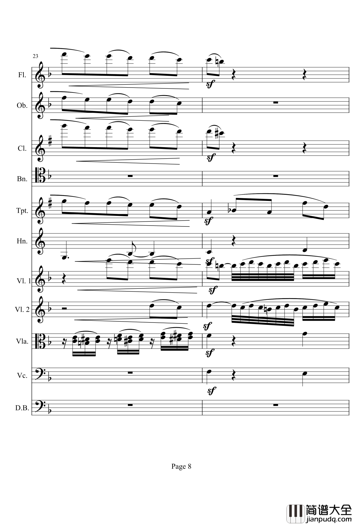 奏鸣曲之交响钢琴谱_第1首_Ⅱ_贝多芬_beethoven