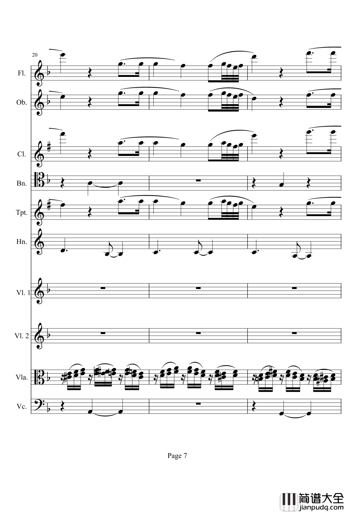 奏鸣曲之交响钢琴谱_第1首_Ⅱ_贝多芬_beethoven