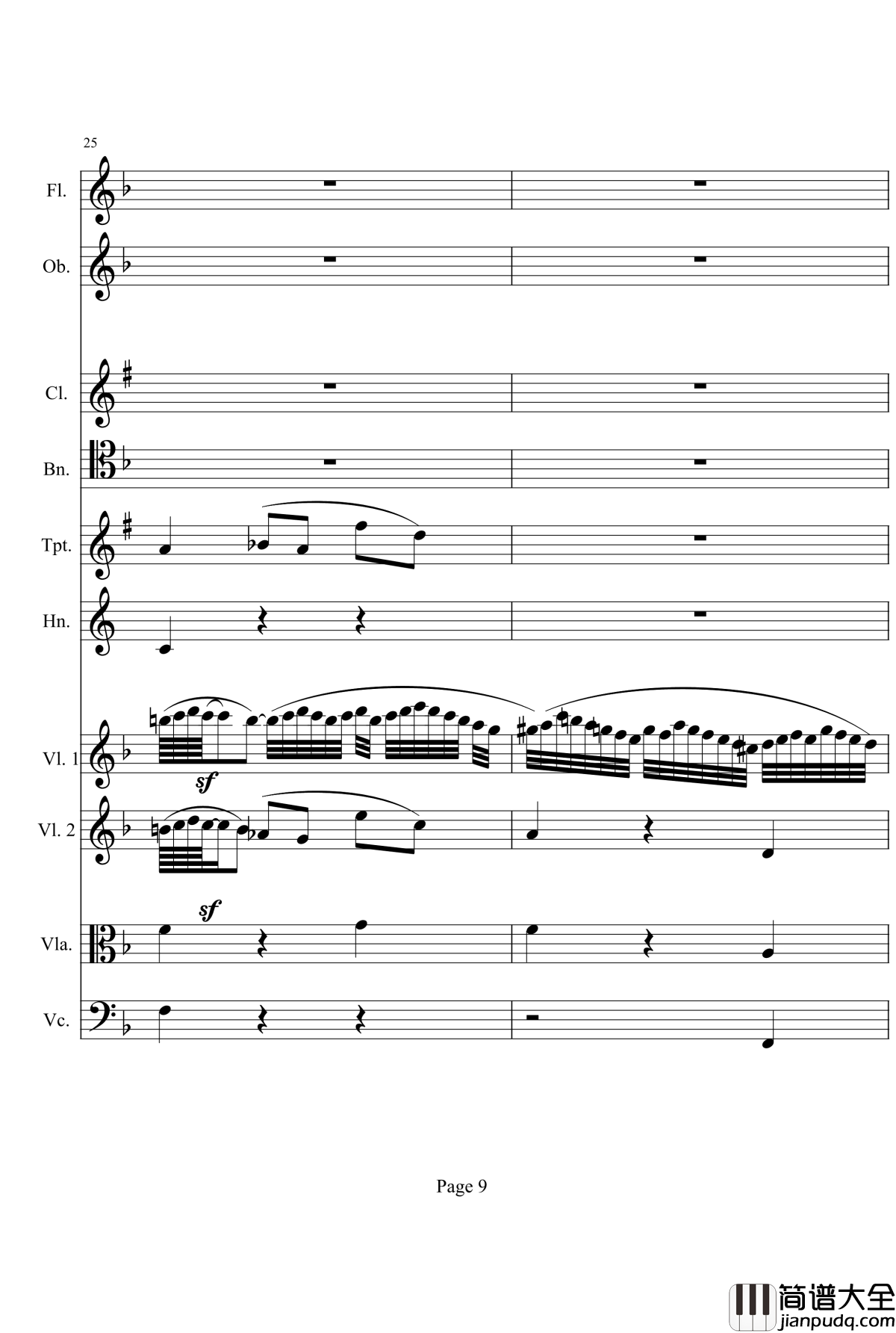 奏鸣曲之交响钢琴谱_第1首_Ⅱ_贝多芬_beethoven