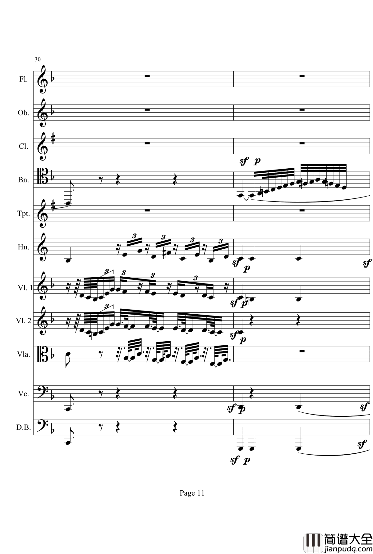 奏鸣曲之交响钢琴谱_第1首_Ⅱ_贝多芬_beethoven