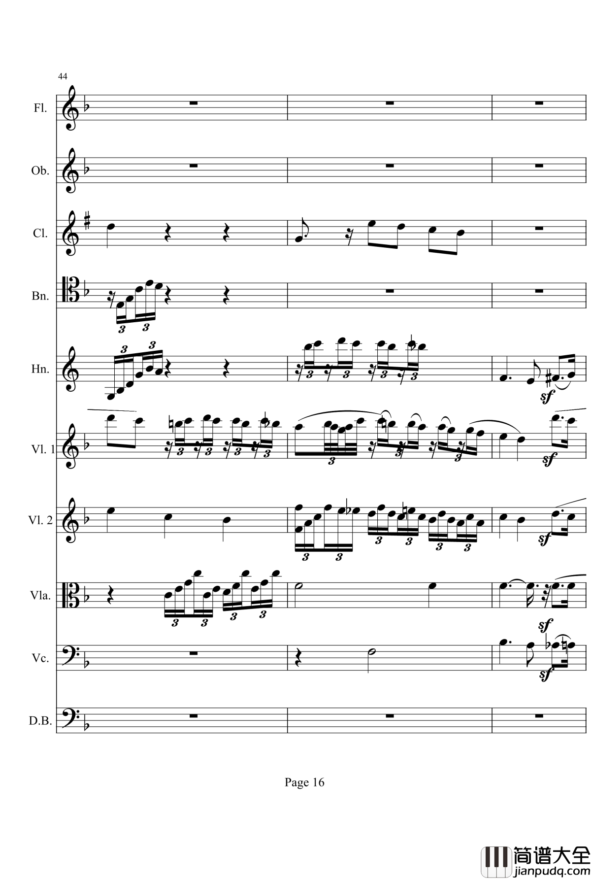 奏鸣曲之交响钢琴谱_第1首_Ⅱ_贝多芬_beethoven