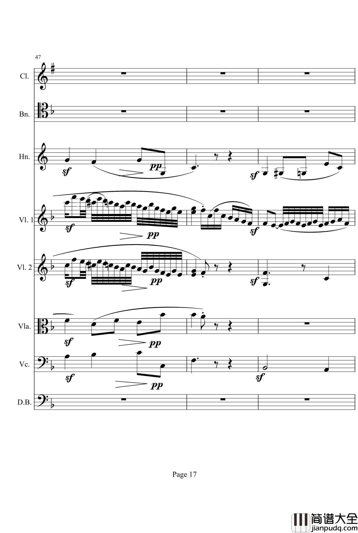 奏鸣曲之交响钢琴谱_第1首_Ⅱ_贝多芬_beethoven