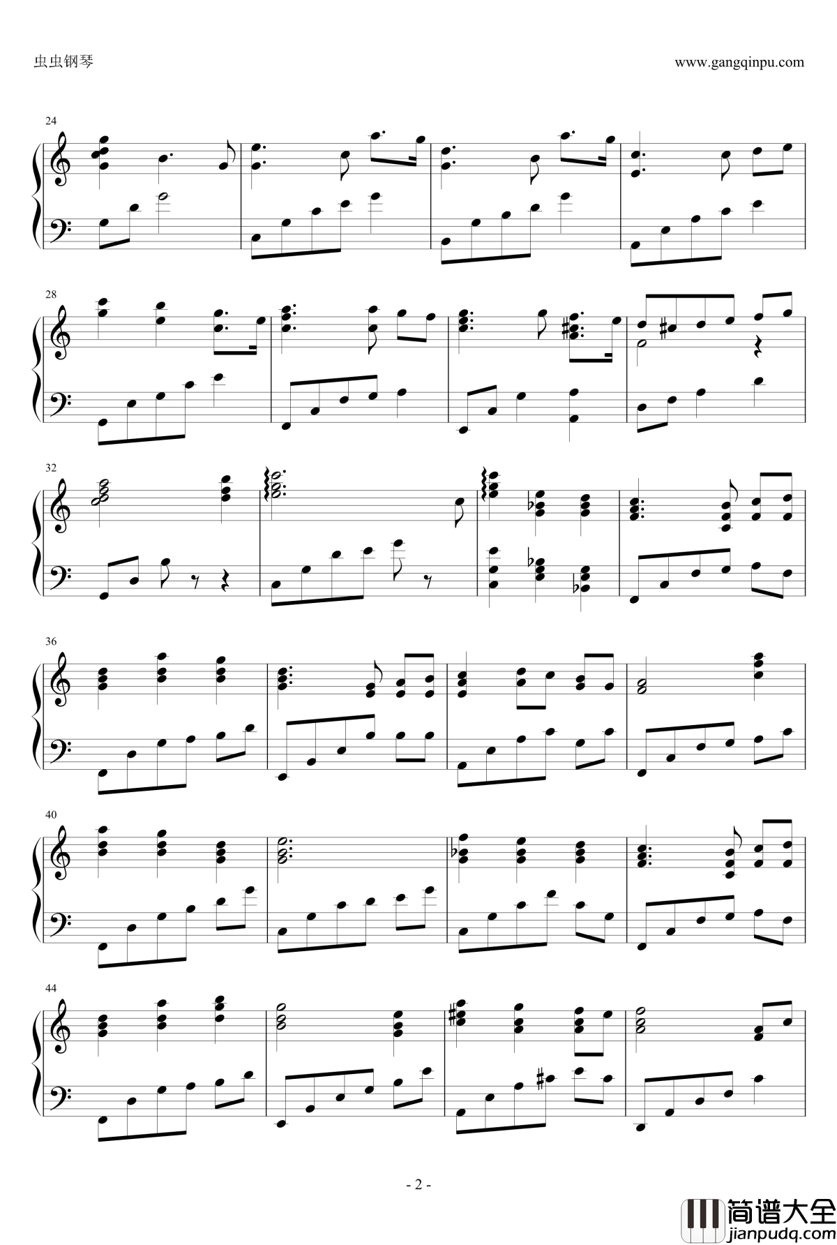 Pearl_White_Story钢琴谱_好想告诉你