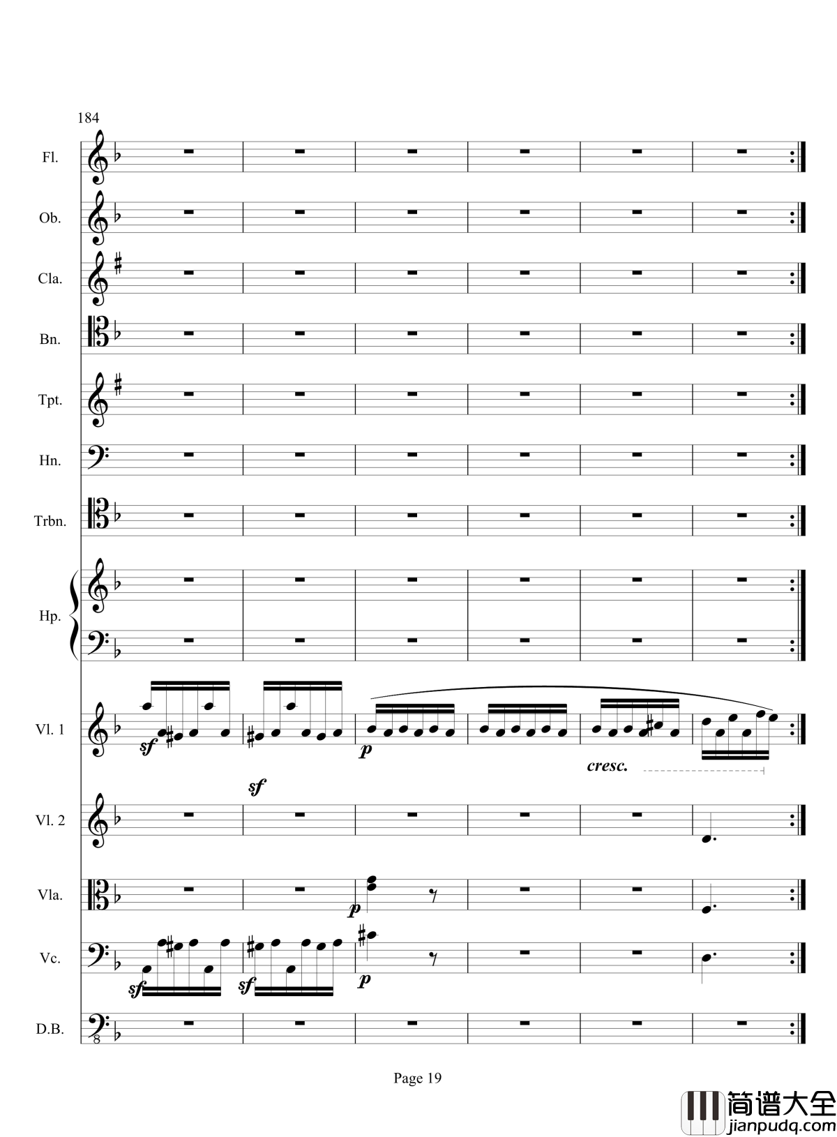 奏鸣曲之交响钢琴谱_第17首_Ⅲ_贝多芬_beethoven