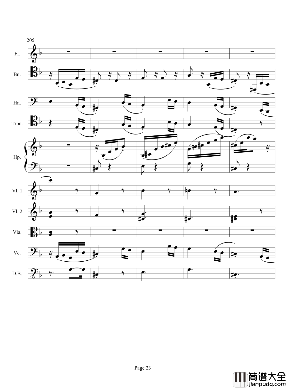 奏鸣曲之交响钢琴谱_第17首_Ⅲ_贝多芬_beethoven