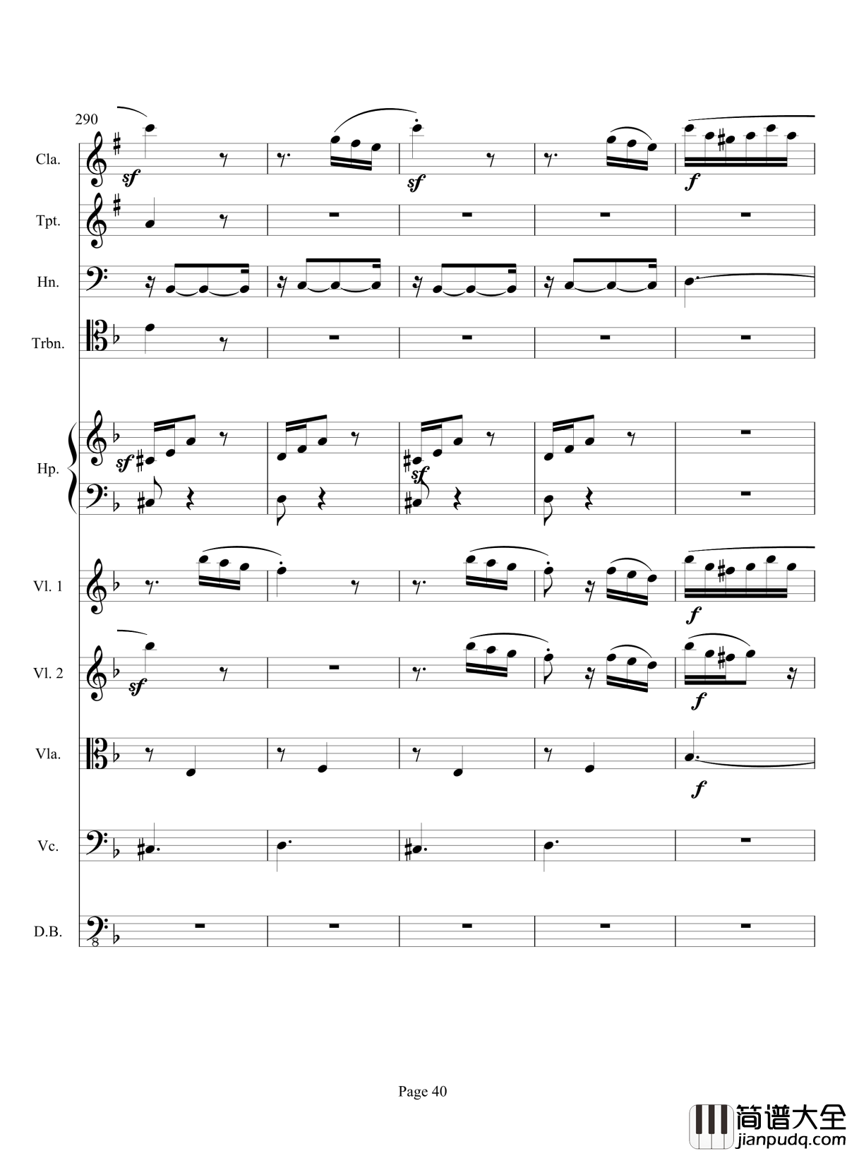 奏鸣曲之交响钢琴谱_第17首_Ⅲ_贝多芬_beethoven