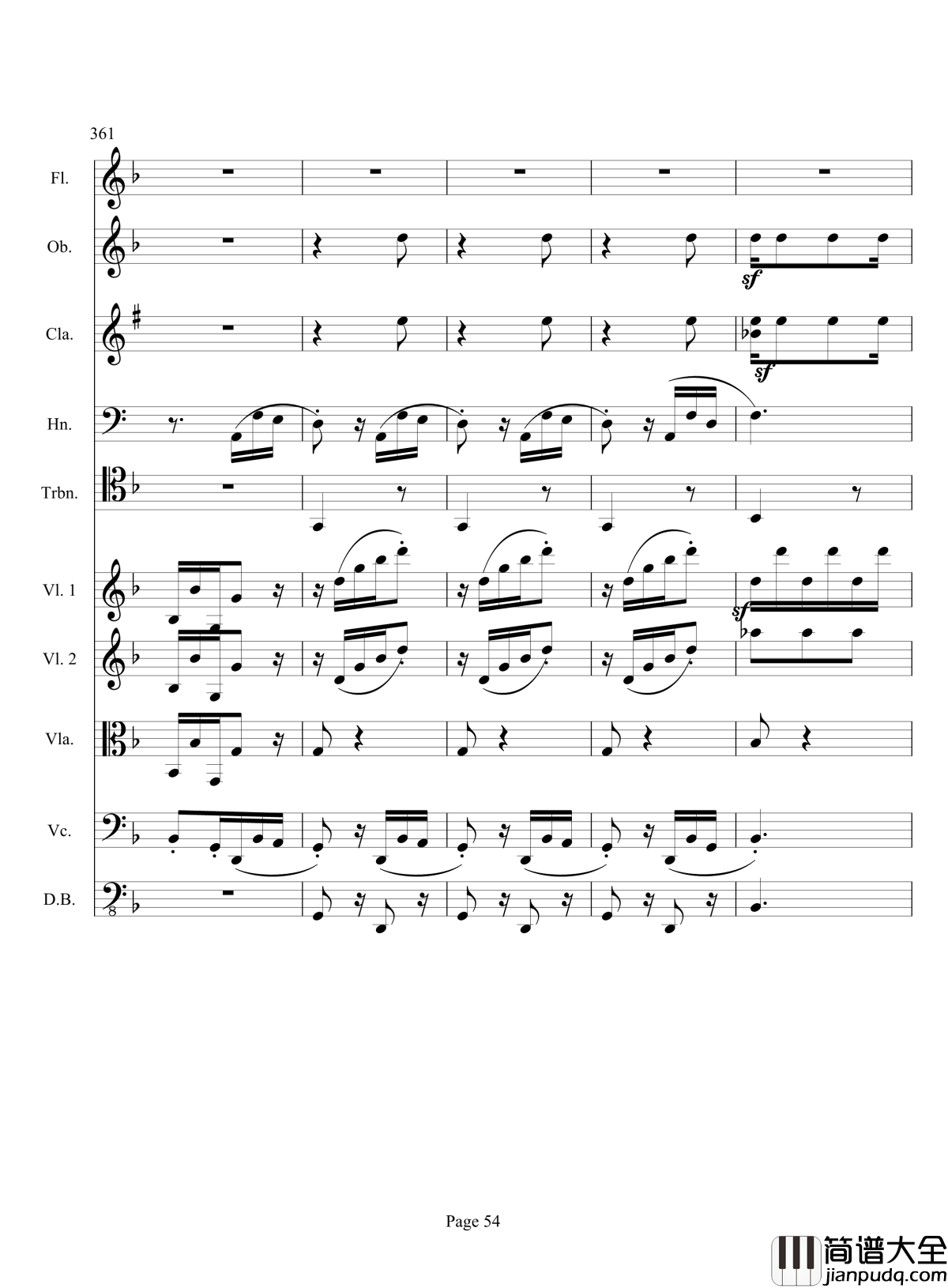 奏鸣曲之交响钢琴谱_第17首_Ⅲ_贝多芬_beethoven