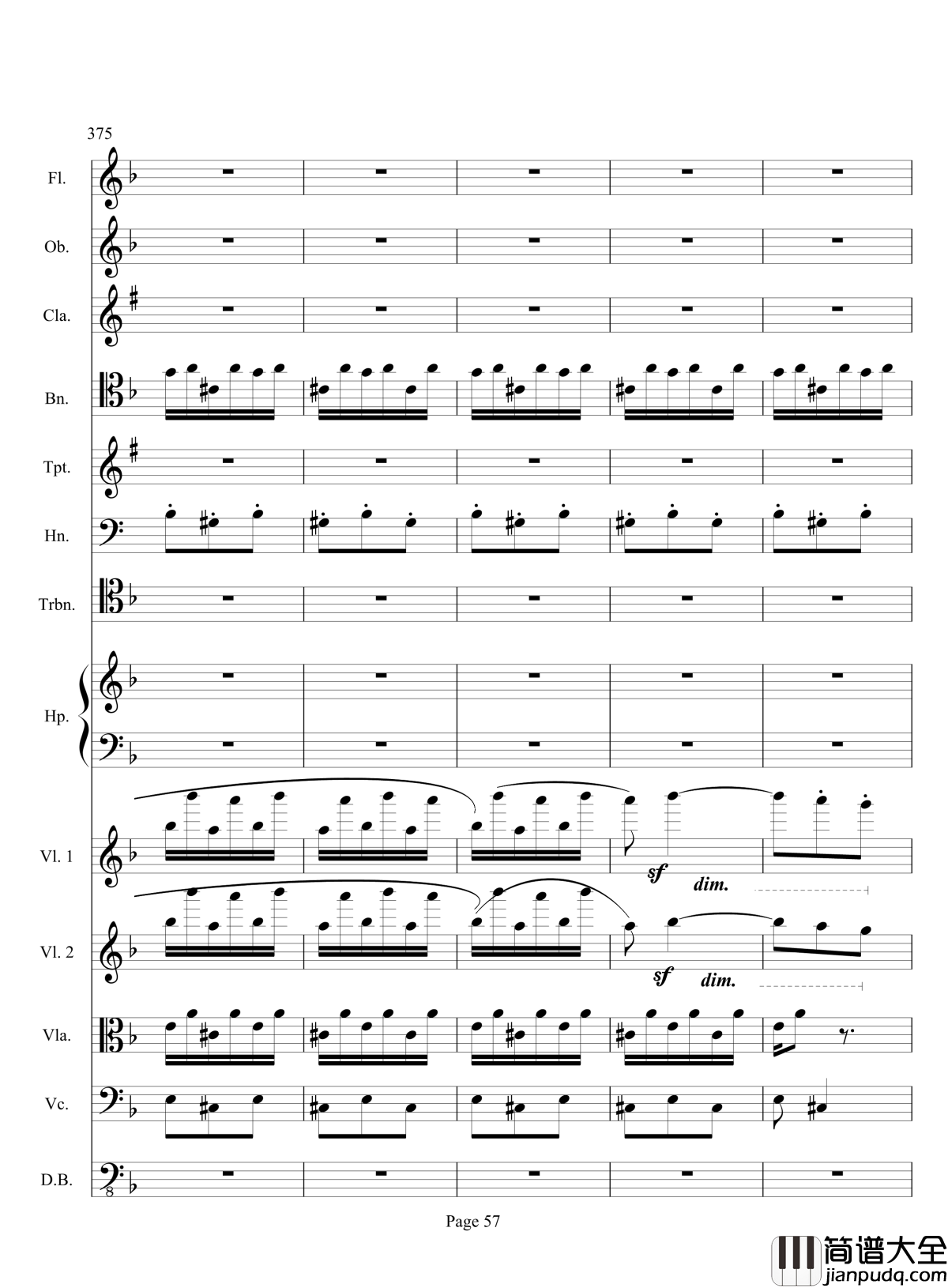 奏鸣曲之交响钢琴谱_第17首_Ⅲ_贝多芬_beethoven