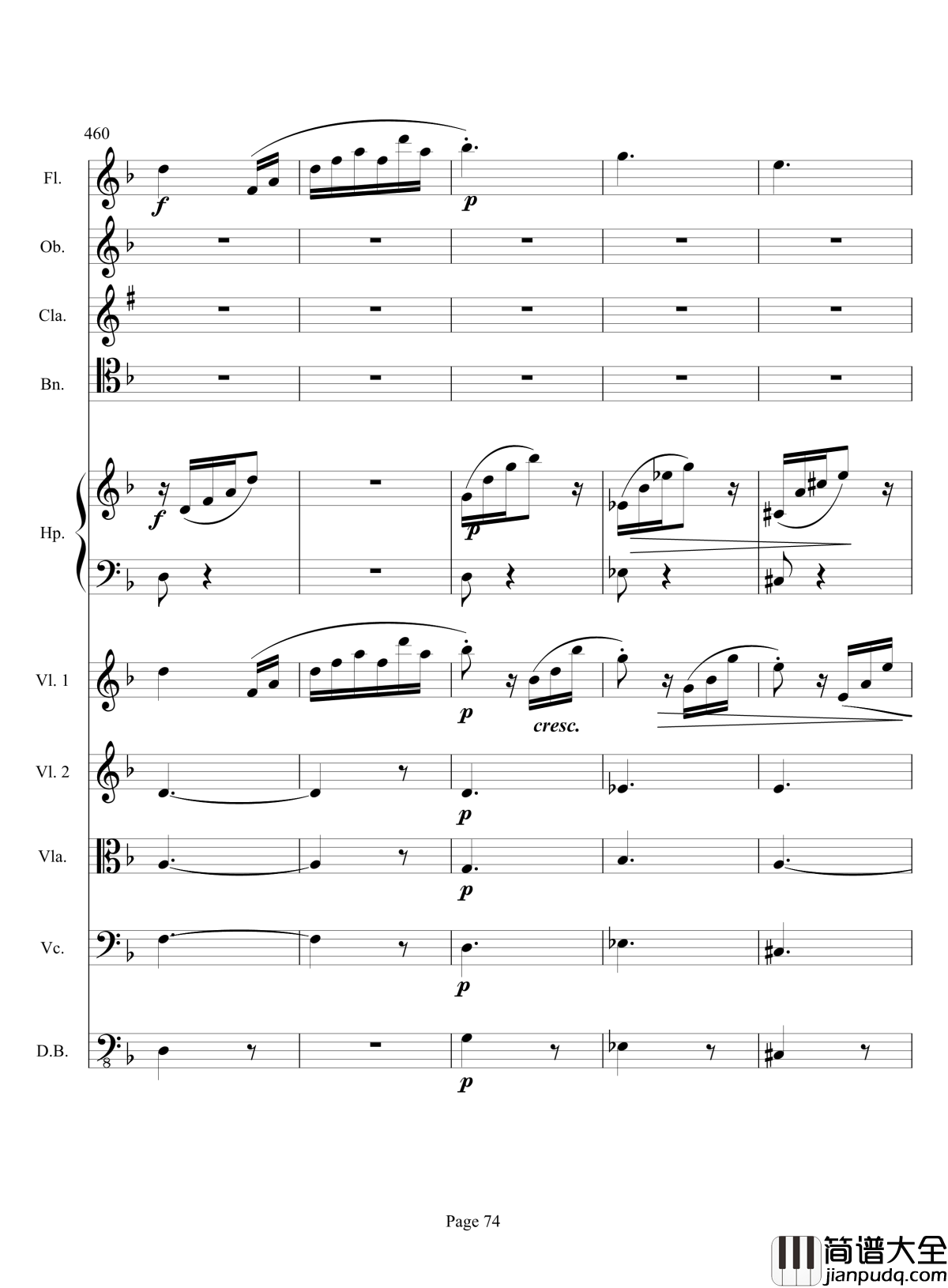 奏鸣曲之交响钢琴谱_第17首_Ⅲ_贝多芬_beethoven