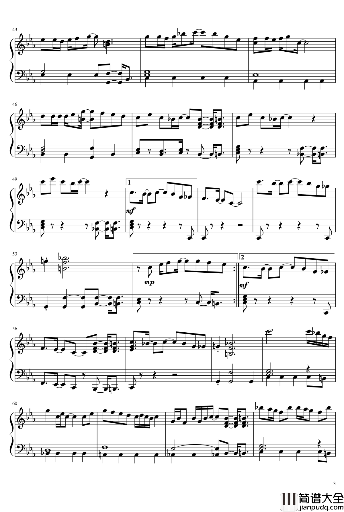 フライングゲット钢琴谱_Flying_Get_AKB48