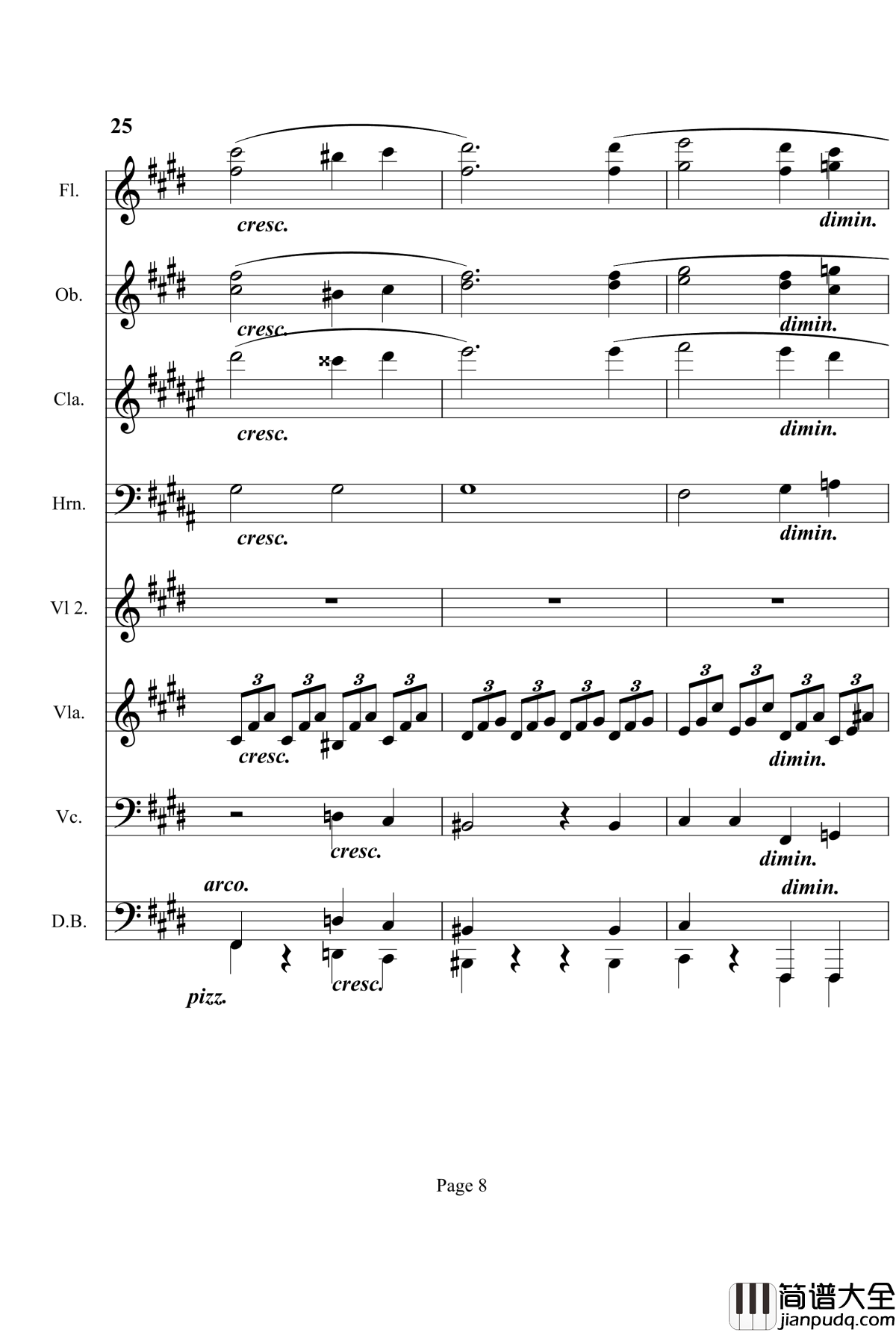 奏鸣曲之交响钢琴谱_第14首_Ⅰ_贝多芬_beethoven