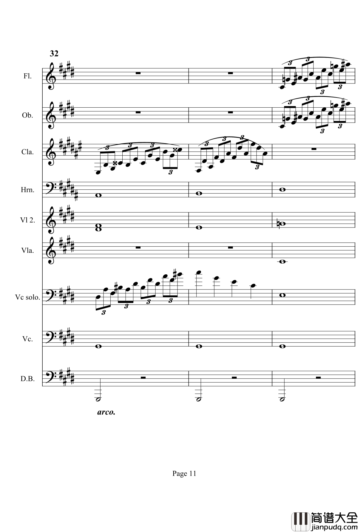 奏鸣曲之交响钢琴谱_第14首_Ⅰ_贝多芬_beethoven