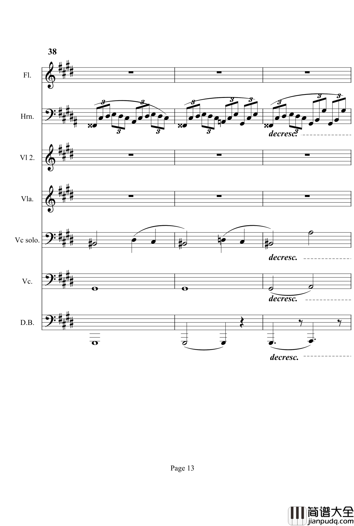 奏鸣曲之交响钢琴谱_第14首_Ⅰ_贝多芬_beethoven