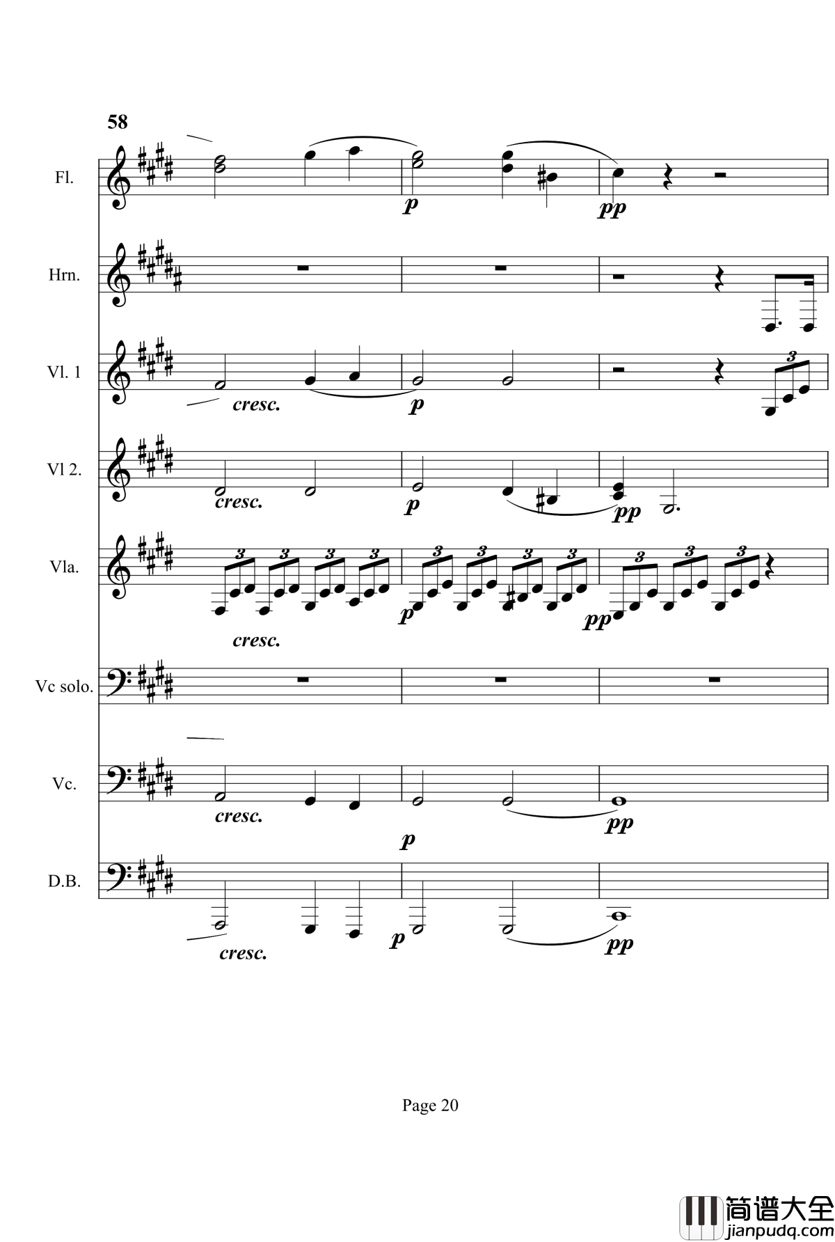 奏鸣曲之交响钢琴谱_第14首_Ⅰ_贝多芬_beethoven