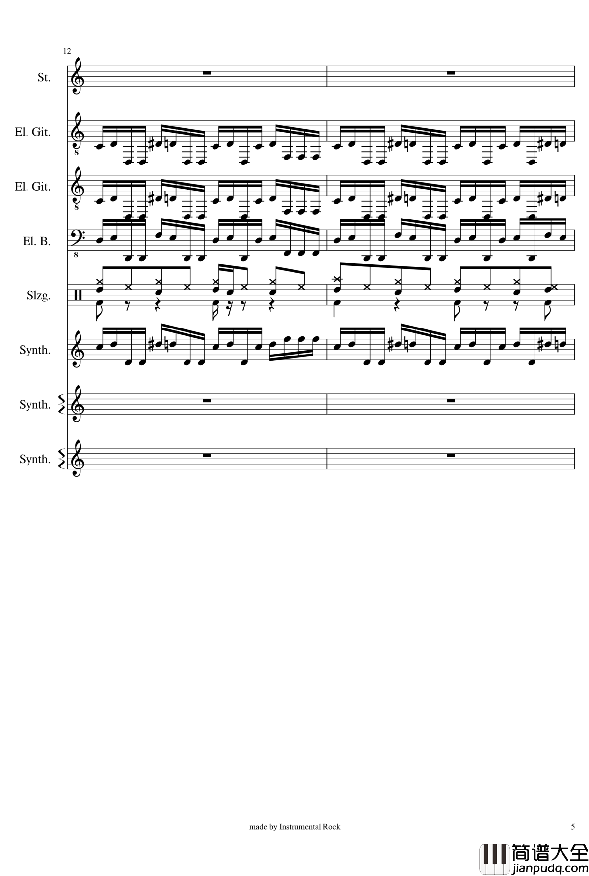 Engel_by_Rammstein钢琴谱__德国战车_Rammstein