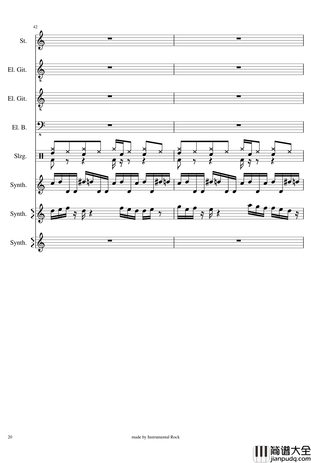 Engel_by_Rammstein钢琴谱__德国战车_Rammstein