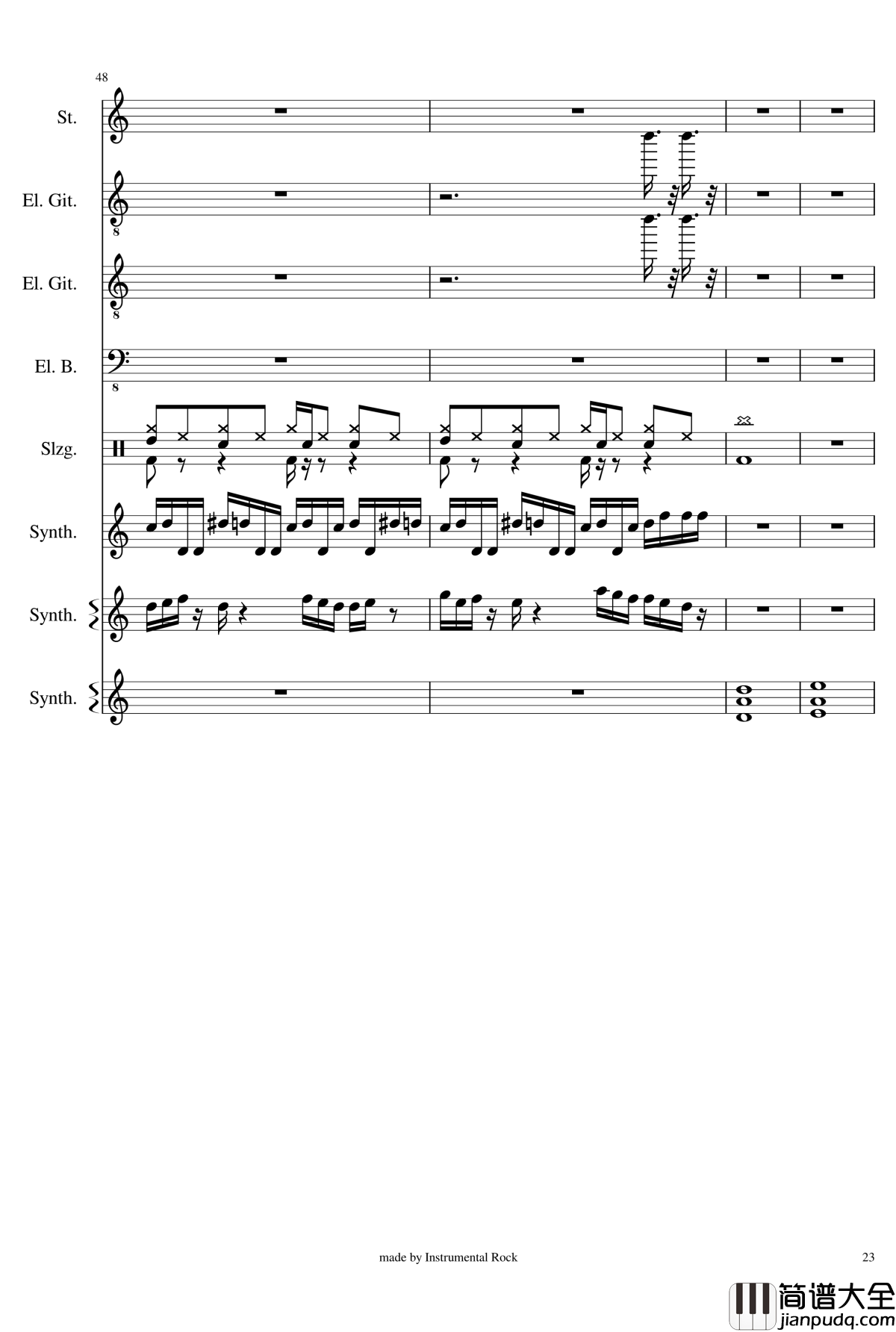 Engel_by_Rammstein钢琴谱__德国战车_Rammstein