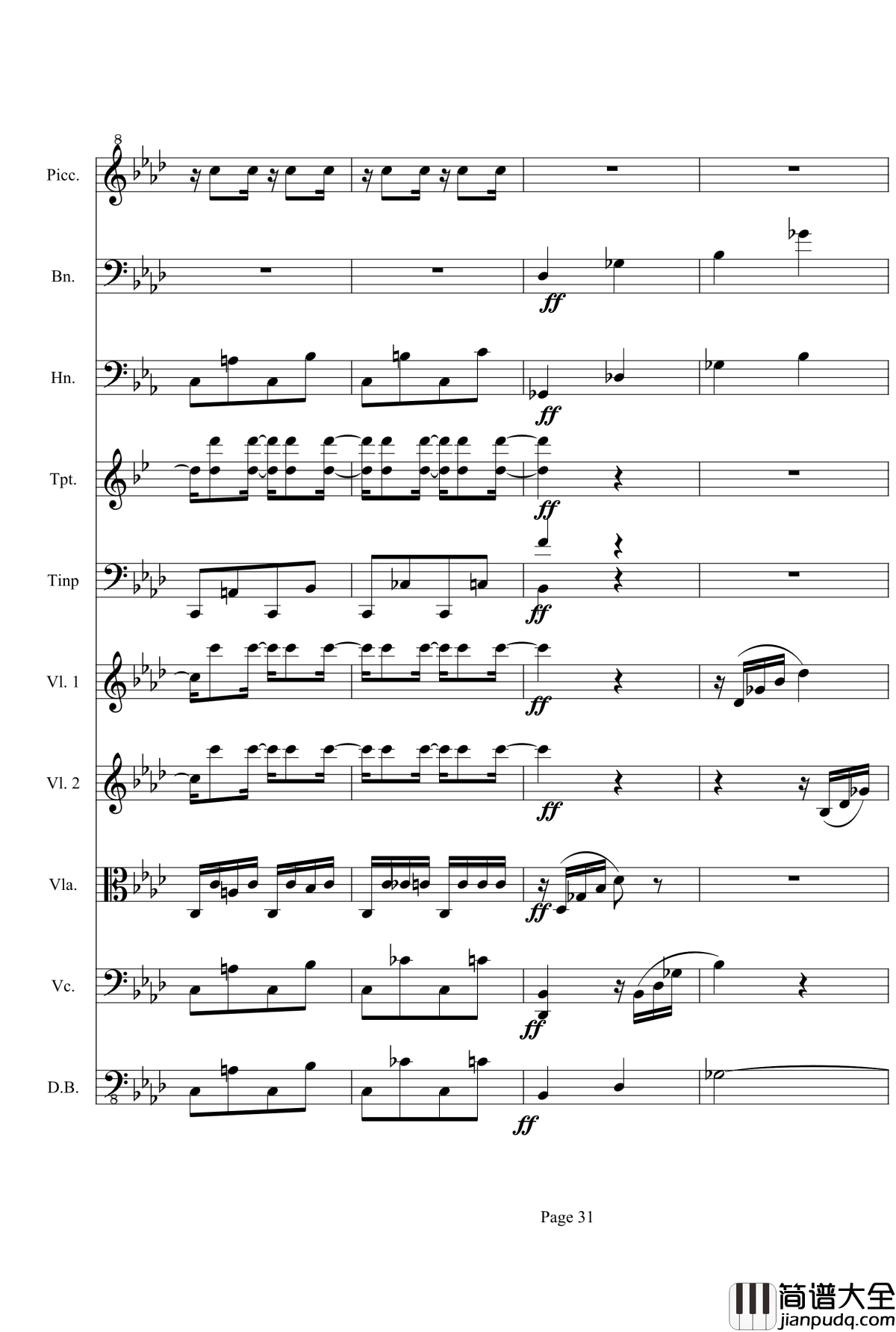 奏鸣曲之交响第23首Ⅲ钢琴谱__贝多芬_beethoven