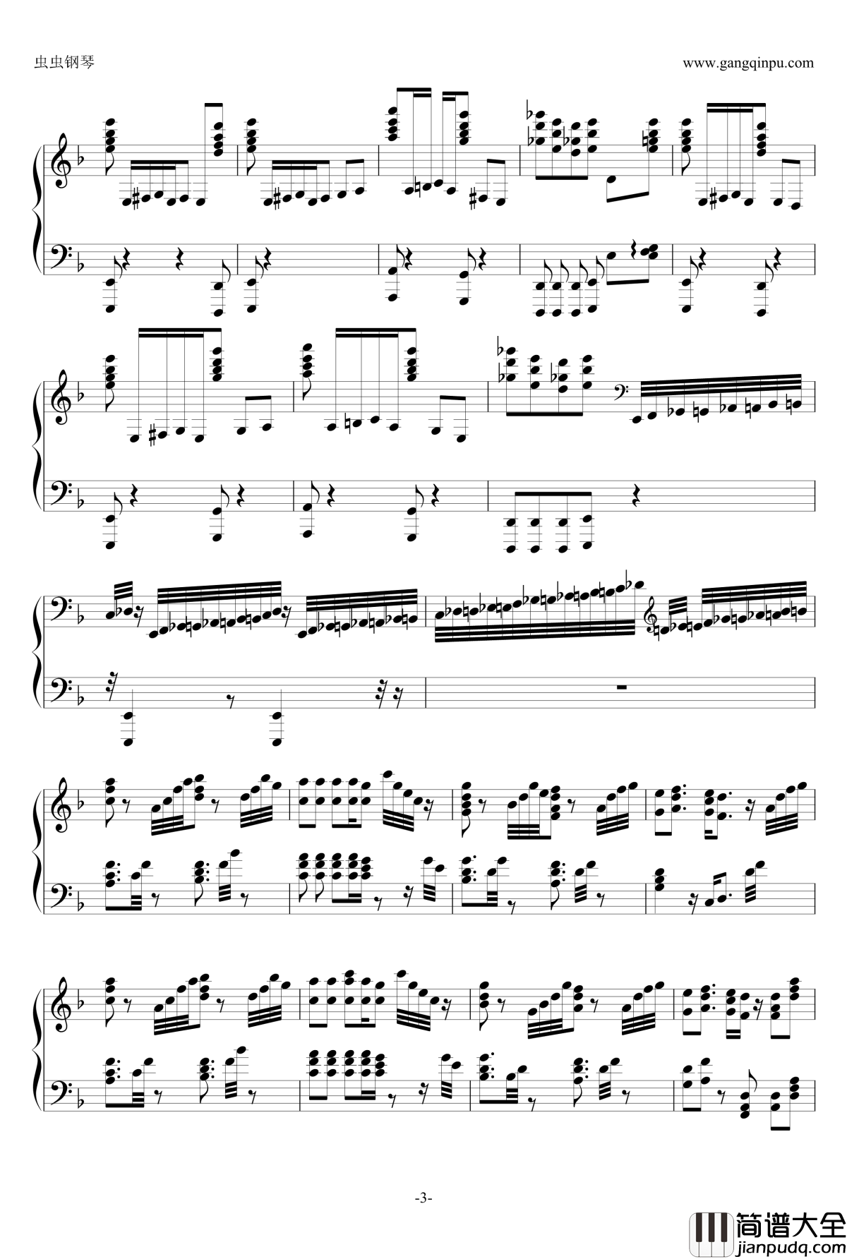 加勒比海盗主题曲钢琴谱_加勒比海盗