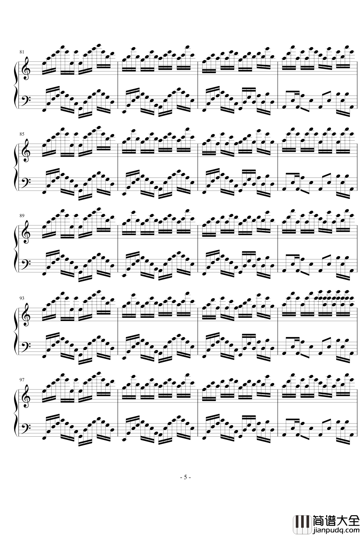 空想幻灭钢琴谱_阳光yg