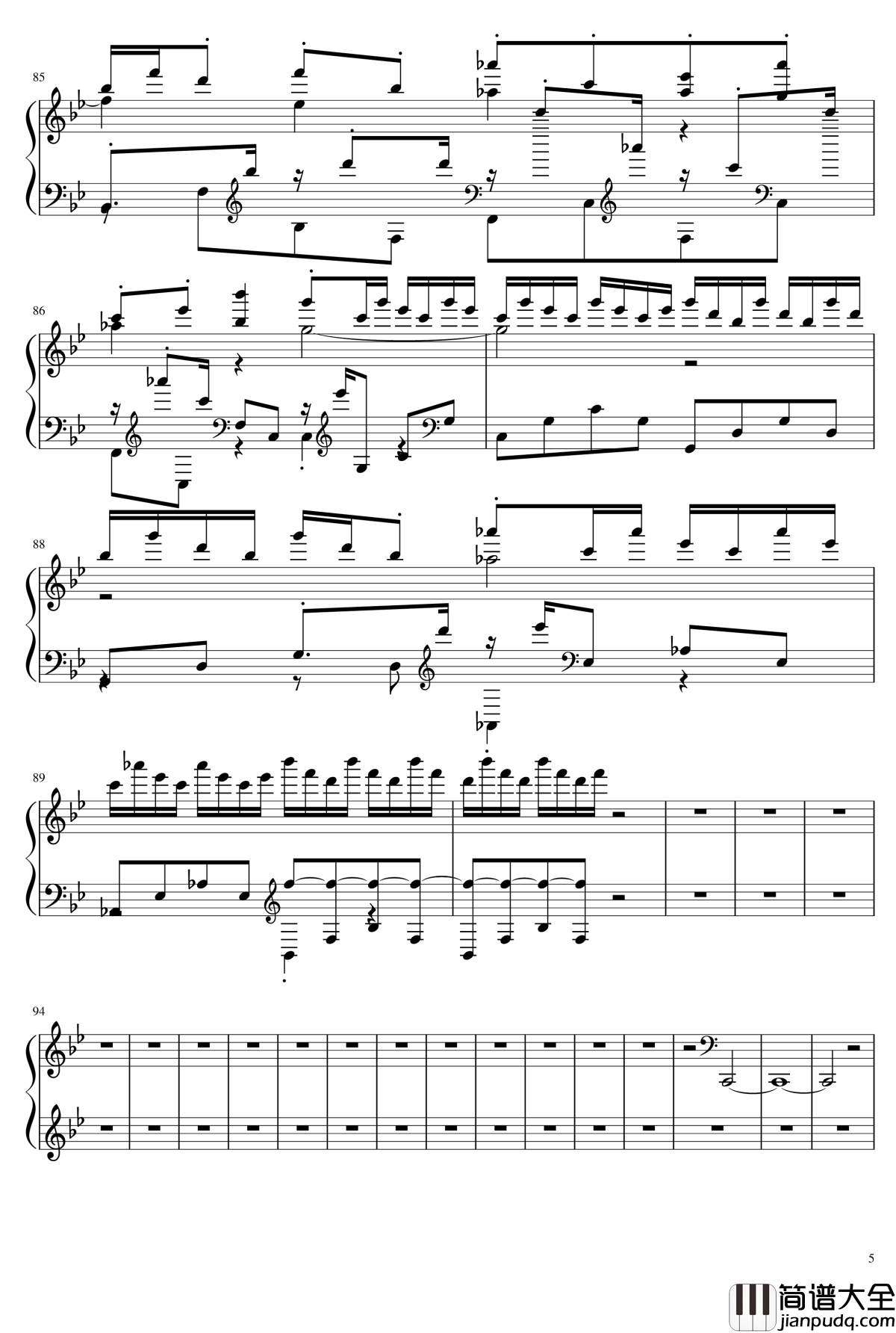 While_Your_Lips_Are_Still_Red钢琴谱_Nightwish_夜愿