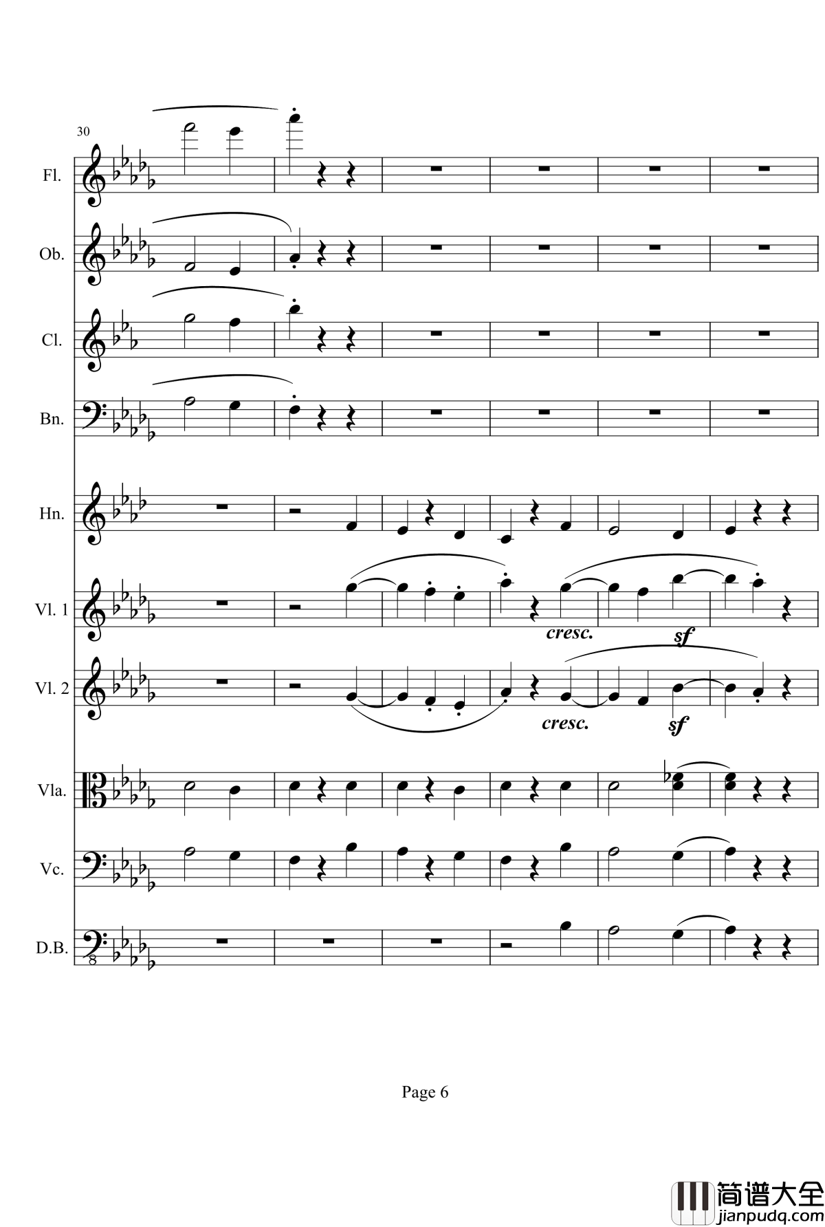 奏鸣曲之交响钢琴谱_第14首_Ⅱ_贝多芬_beethoven